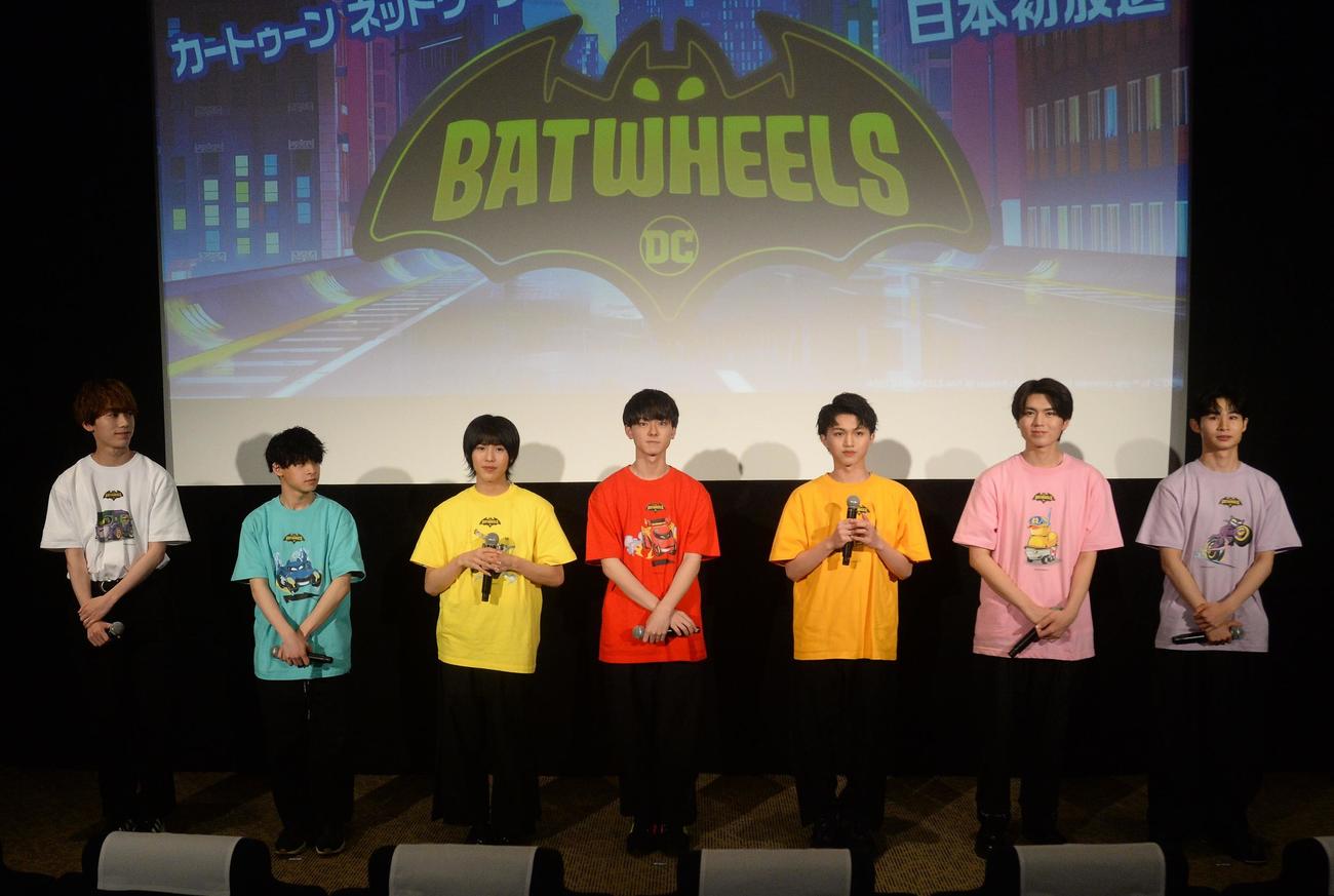 「THT SUPUR FRUIT」PRイベントに出席する阿部隼大、堀内結流、小田惟真、田倉暉久、星野晴海、松本勇輝、鈴木志音