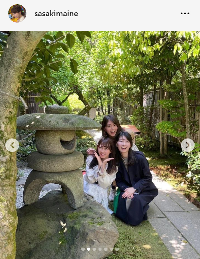 佐々木舞音アナのインスタグラムから