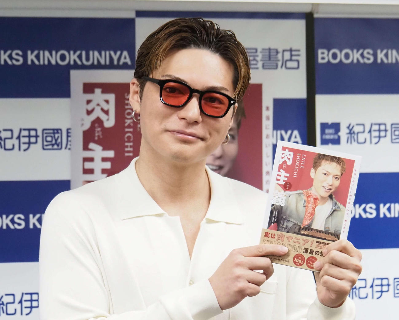 「EXILE SHOKICHI　肉主義」出版記念イベントを行ったEXILE SHOKICHI（撮影・遠藤尚子）
