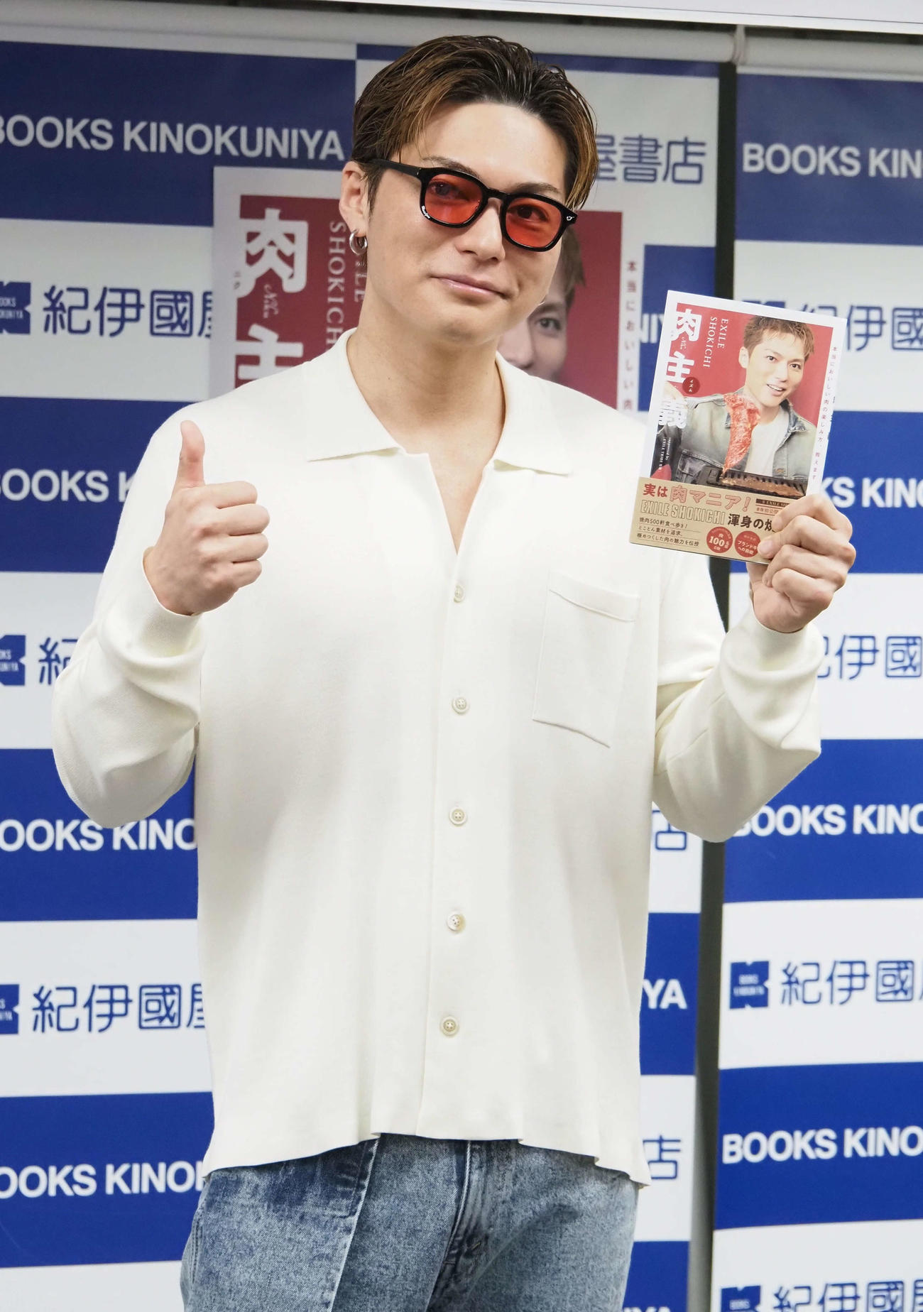 「EXILE SHOKICHI　肉主義」出版記念イベントを行ったEXILE SHOKICHI（撮影・遠藤尚子）