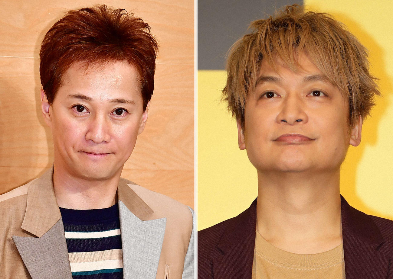 中居正広（左）と香取慎吾