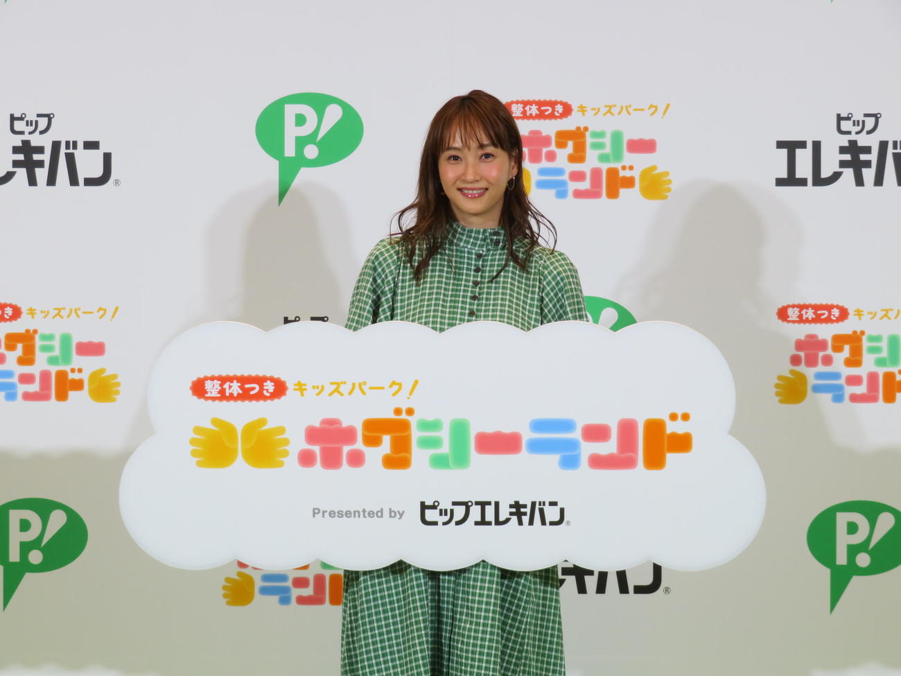 整体つきキッズパーク「ホグシーランドPresented by　ピップエレキバン」開園発表会に出席した藤本美貴