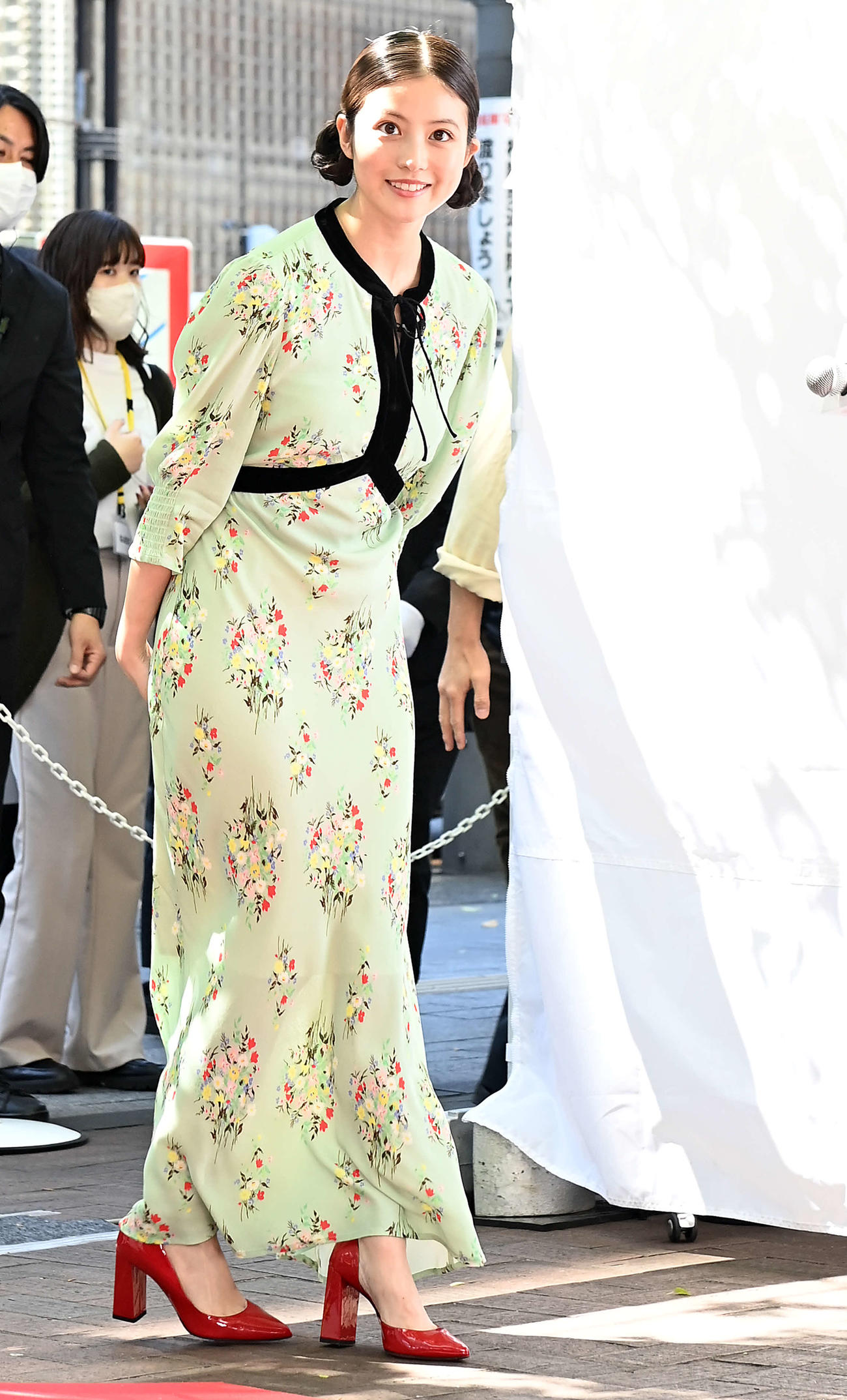 宝くじの発売記念イベントに登壇した今田美桜（撮影・たえ見朱実）