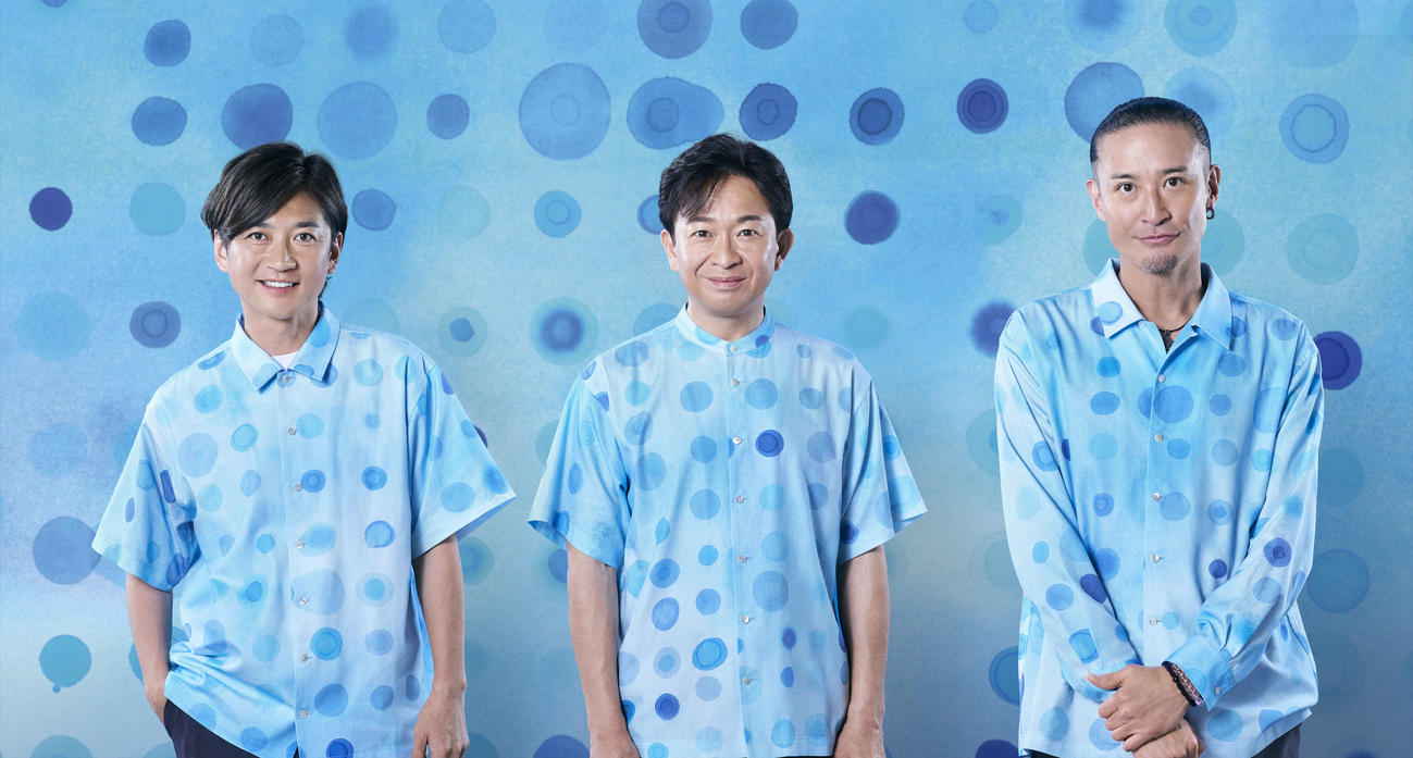日本テレビのキャンペーン「Good For the Planetウィーク」のパーソナリティーに3年連続で就任したTOKIO。左から国分太一、城島茂、松岡昌宏