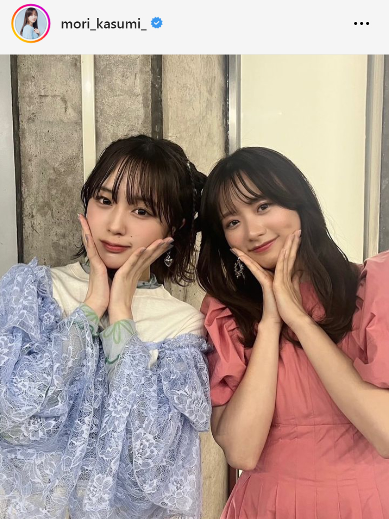 森香澄（右）となえなの（森香澄のインスタグラムから）
