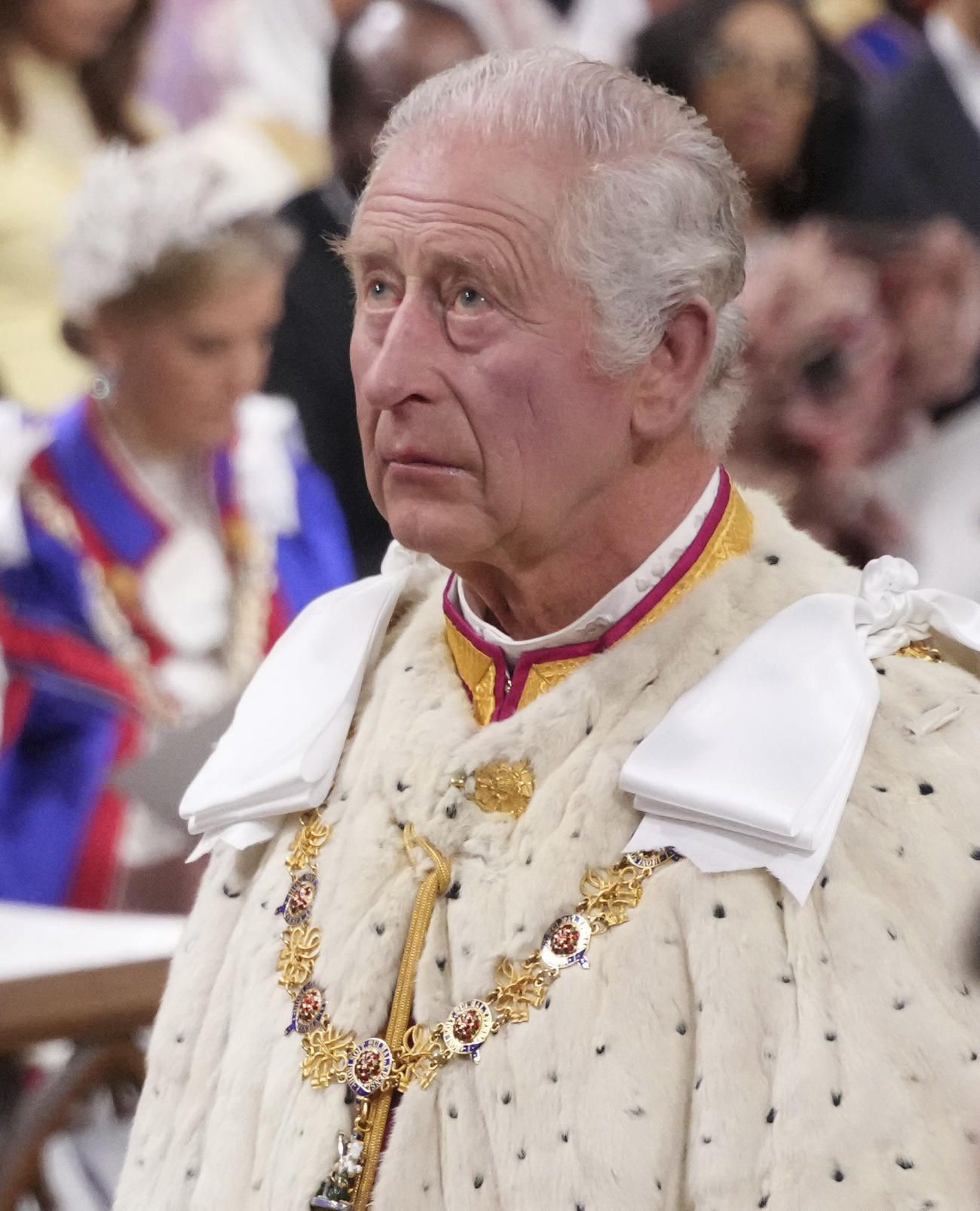 戴冠式に臨むイギリス国王チャールズ3世（AP)