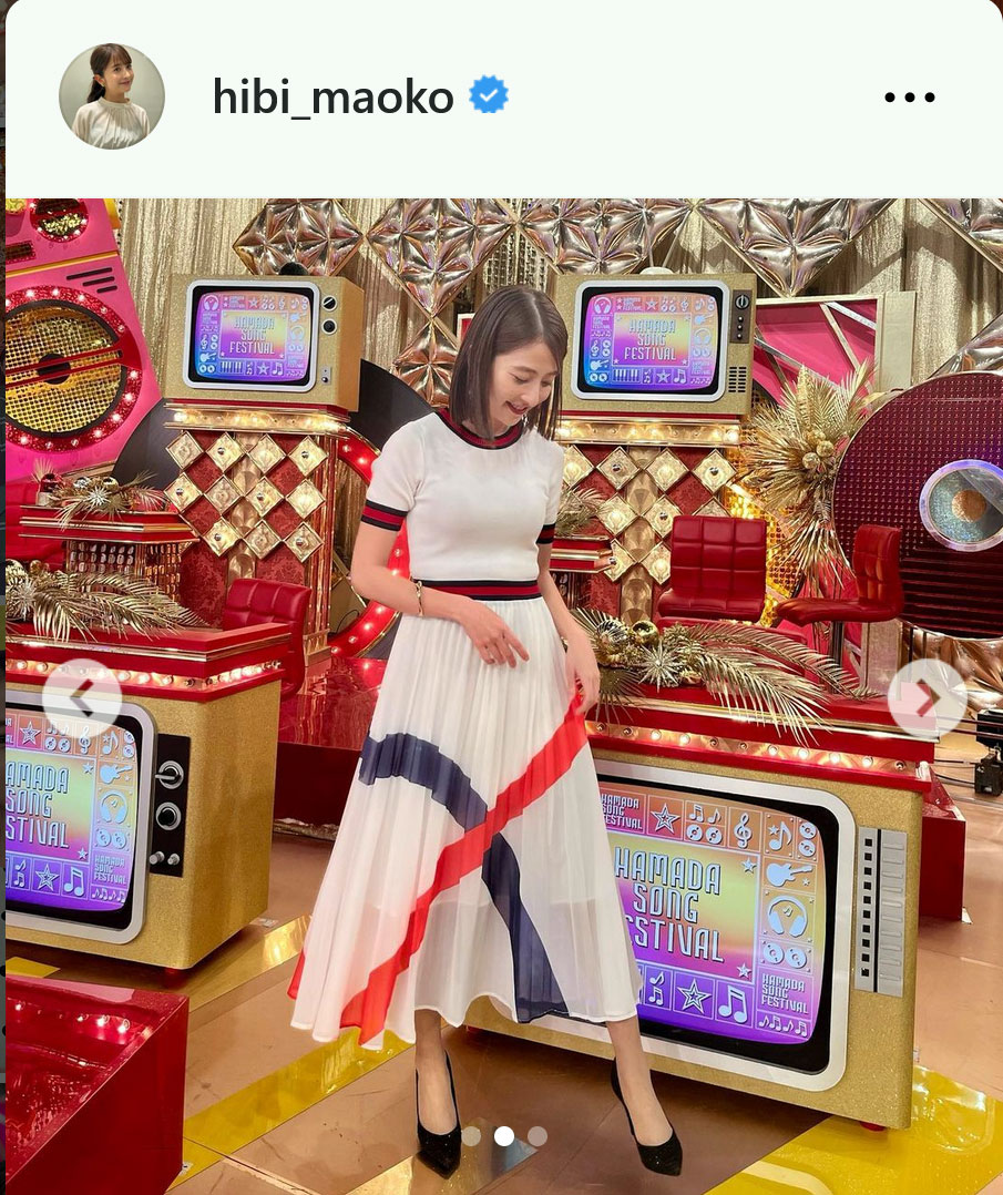 TBS日比麻音子アナのインスタグラムから
