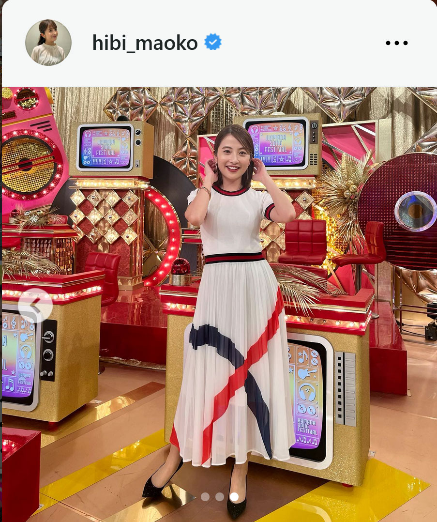 TBS日比麻音子アナのインスタグラムから
