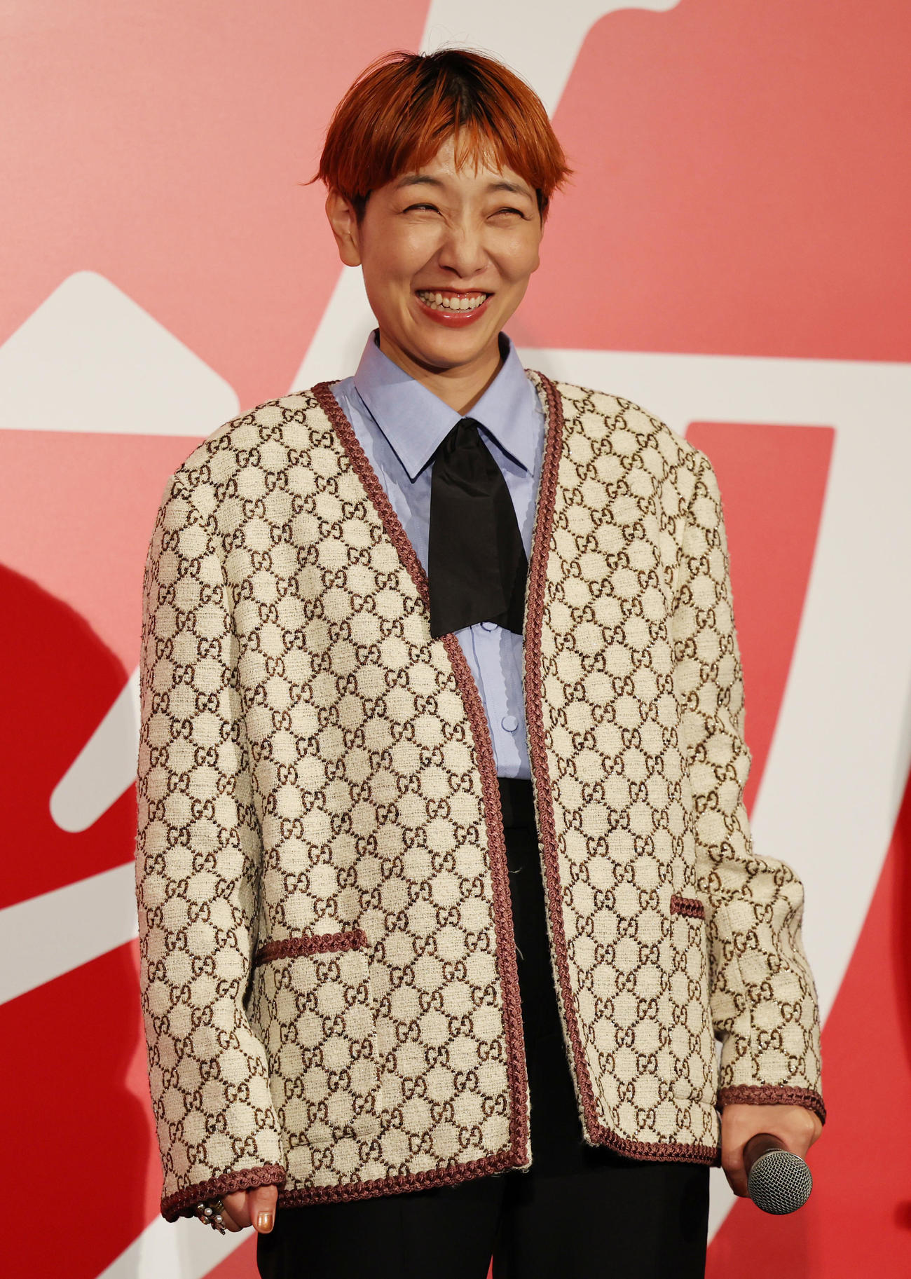 映画「怪物」完成披露試写会で舞台あいさつを行った安藤サクラ（撮影・野上伸悟）