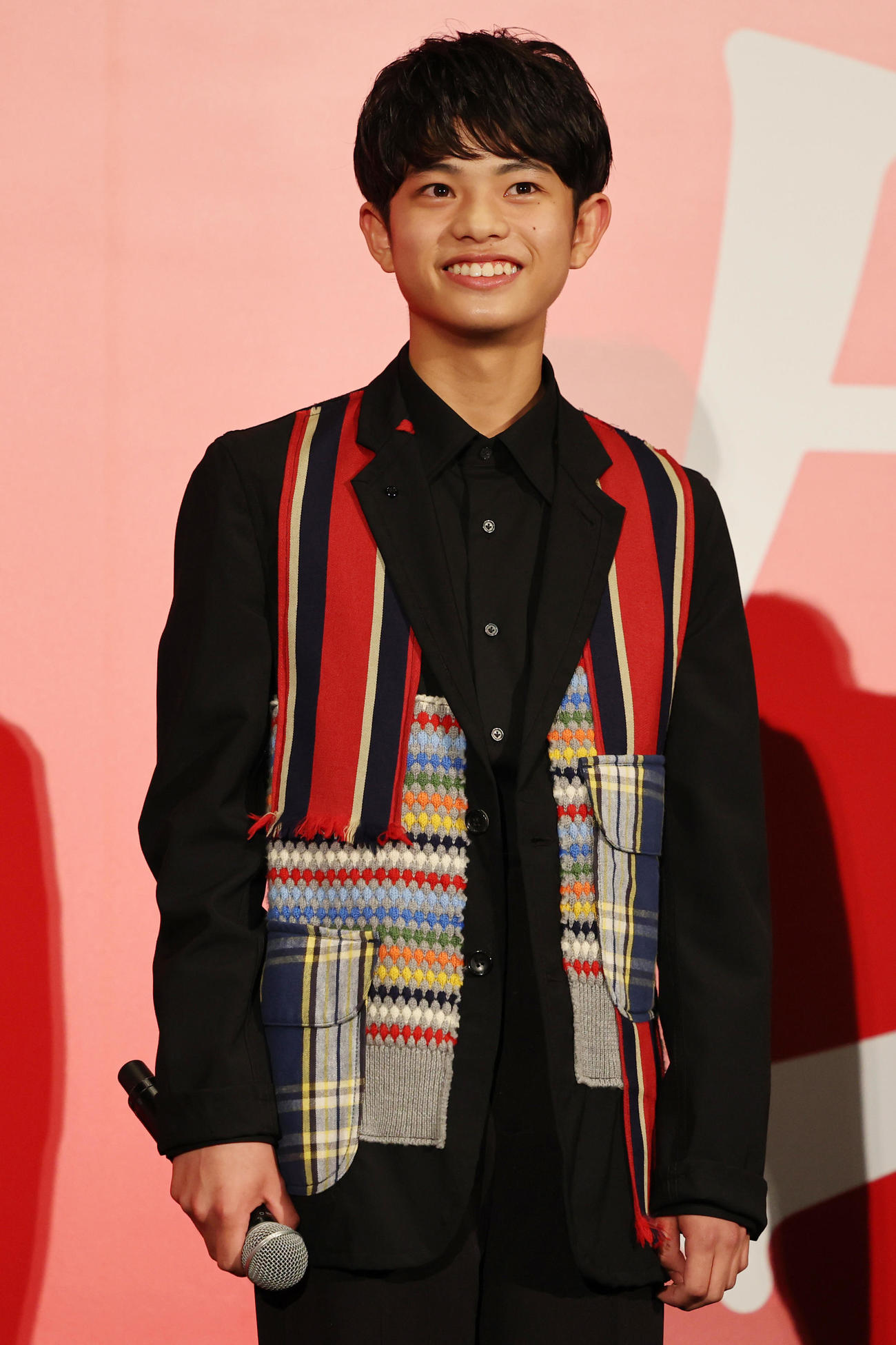 映画「怪物」完成披露試写会で舞台あいさつを行った黒川想矢（撮影・野上伸悟）