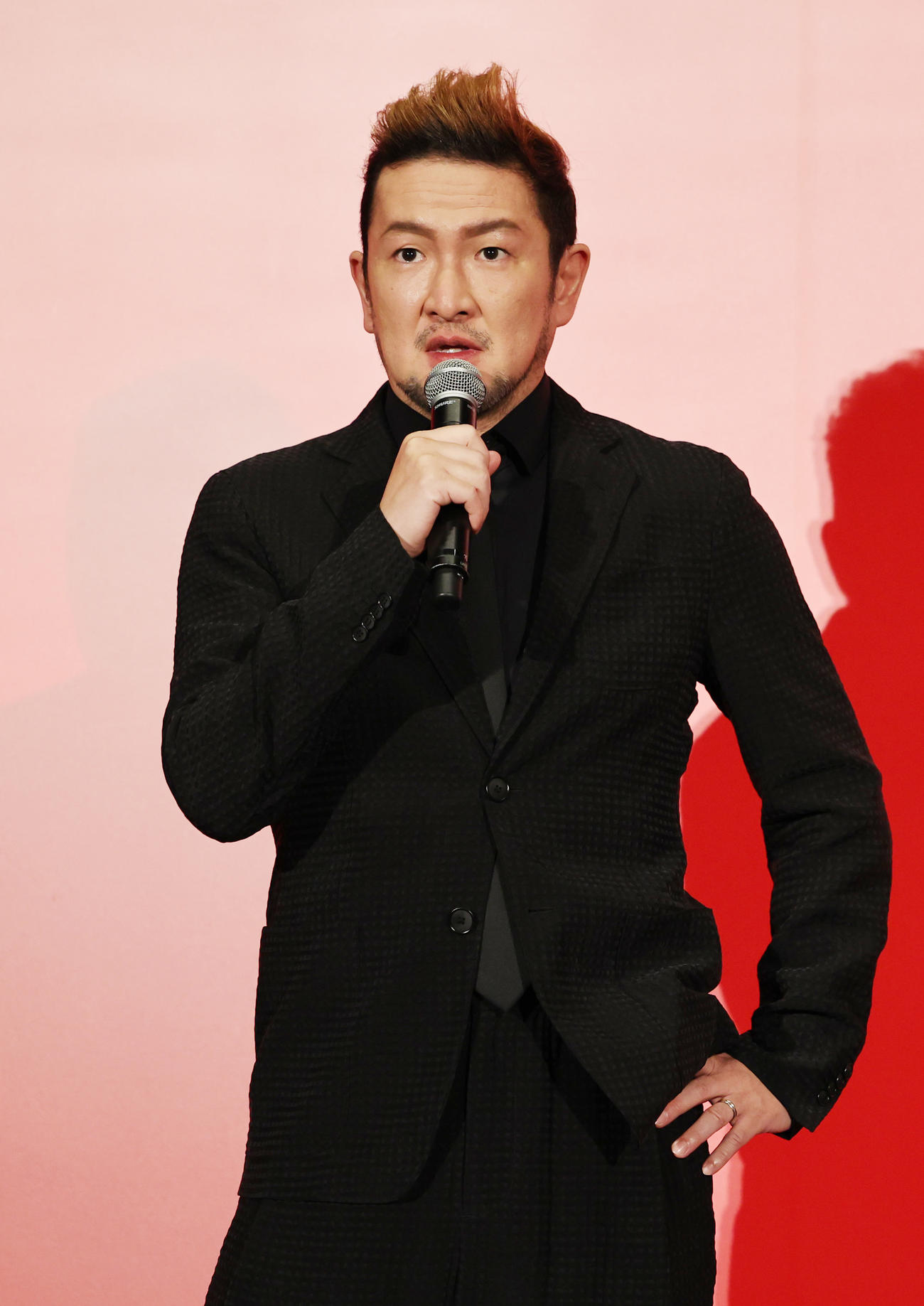 映画「怪物」完成披露試写会で舞台あいさつを行った中村獅童（撮影・野上伸悟）
