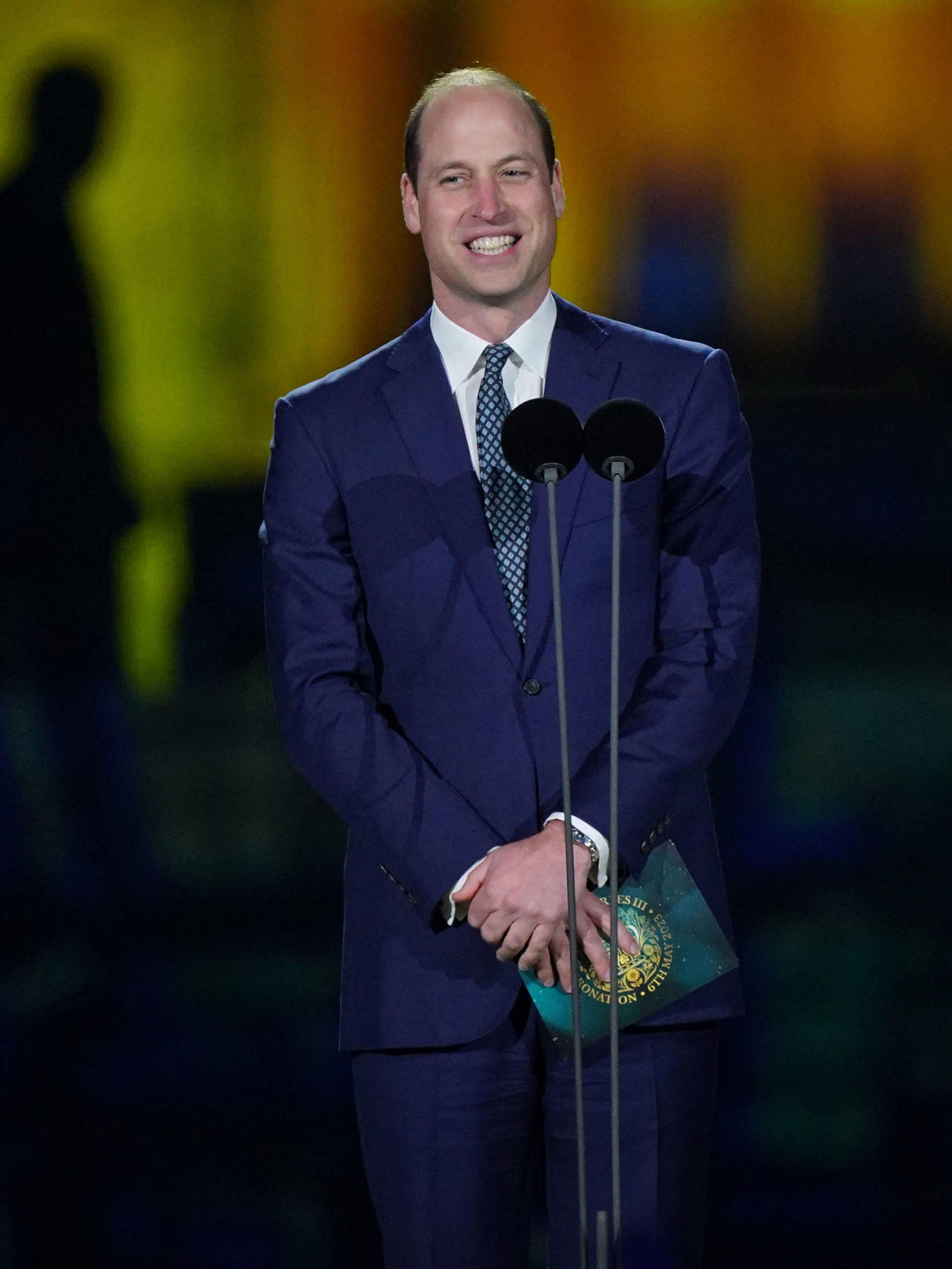 スピーチするウイリアム王子（ロイター）