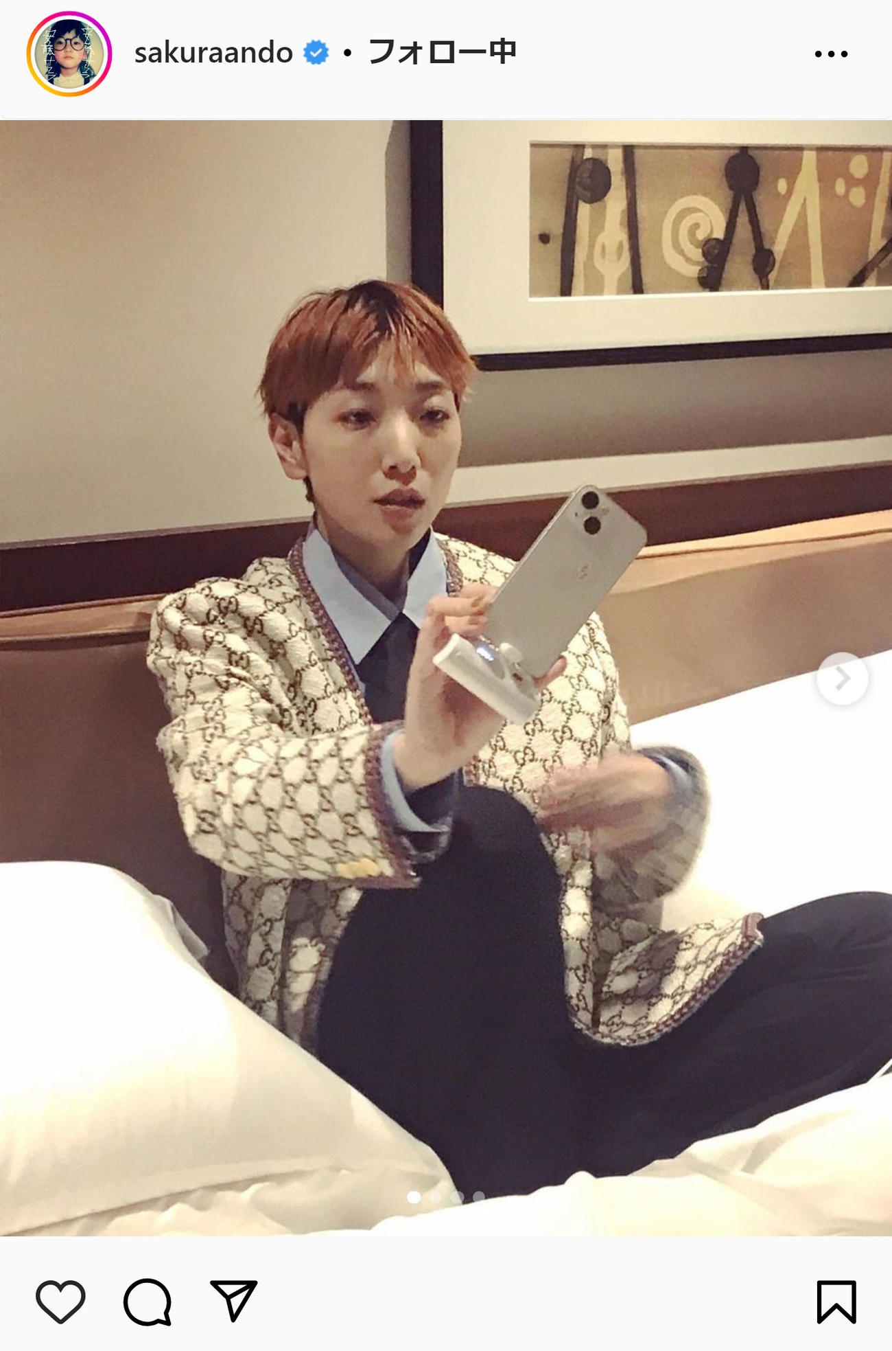 安藤サクラのインスタグラムから