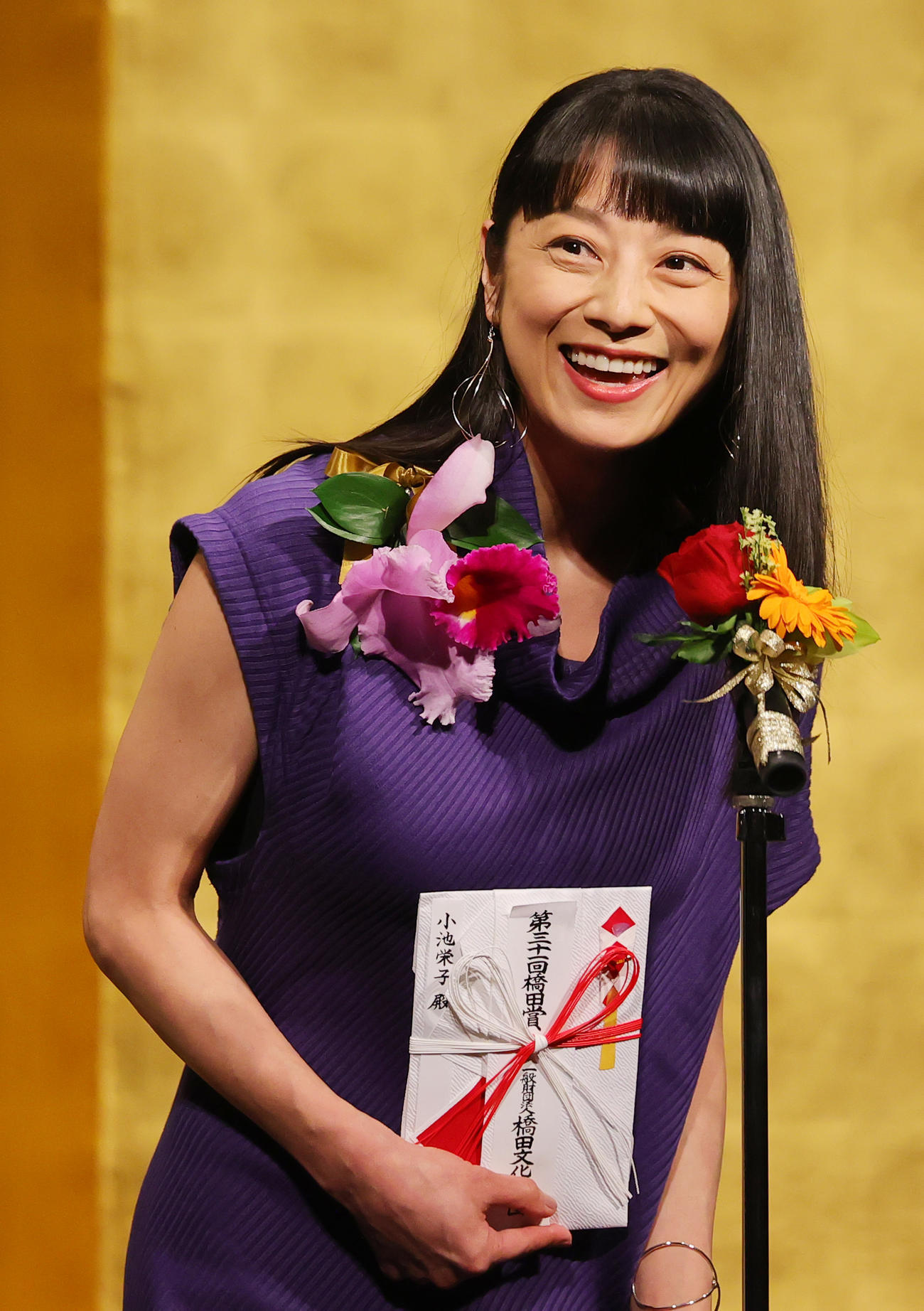 橋田賞を受賞した小池栄子（撮影・野上伸悟）