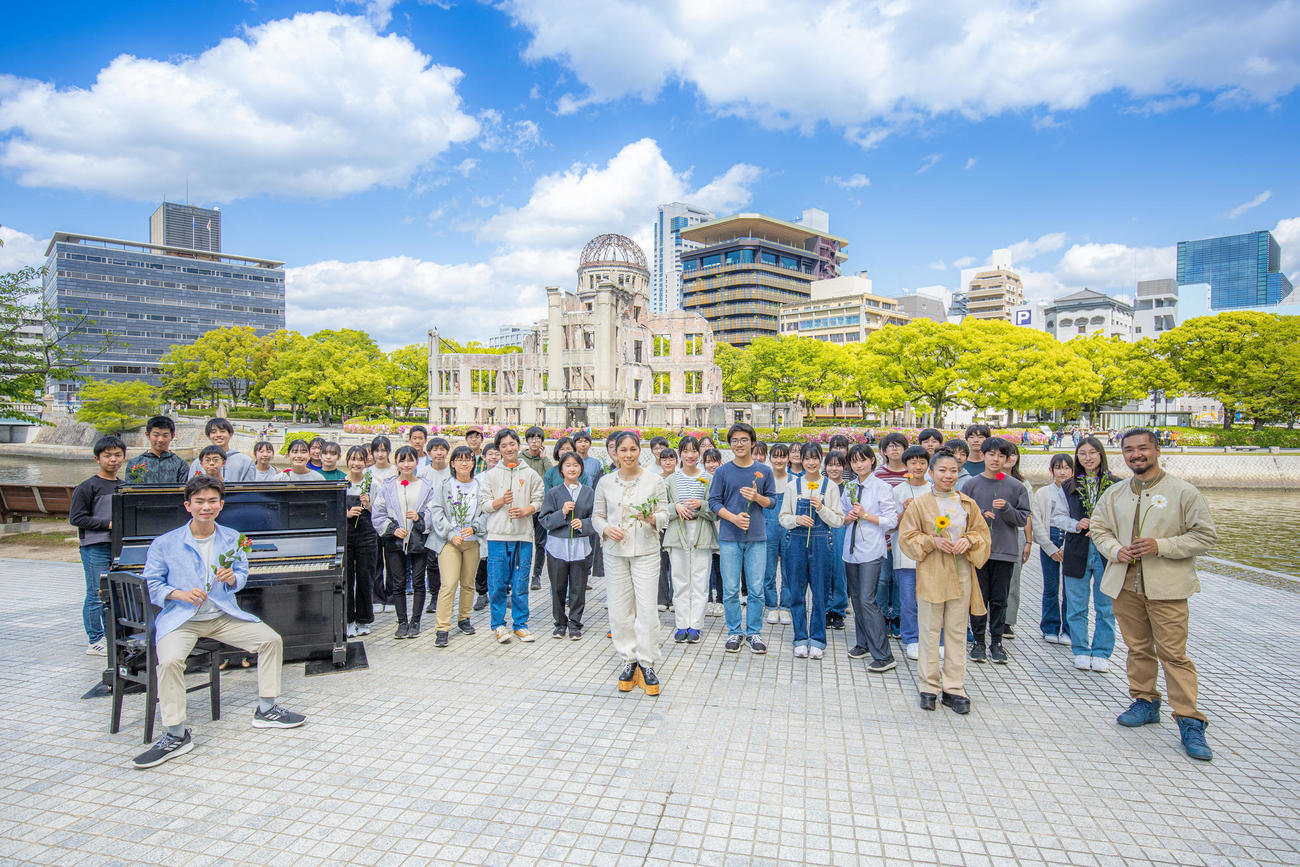 平和教育プロジェクト「Lasting Peace for Every Child」を本格開始するAI（C）KENGO MIYAMOTO