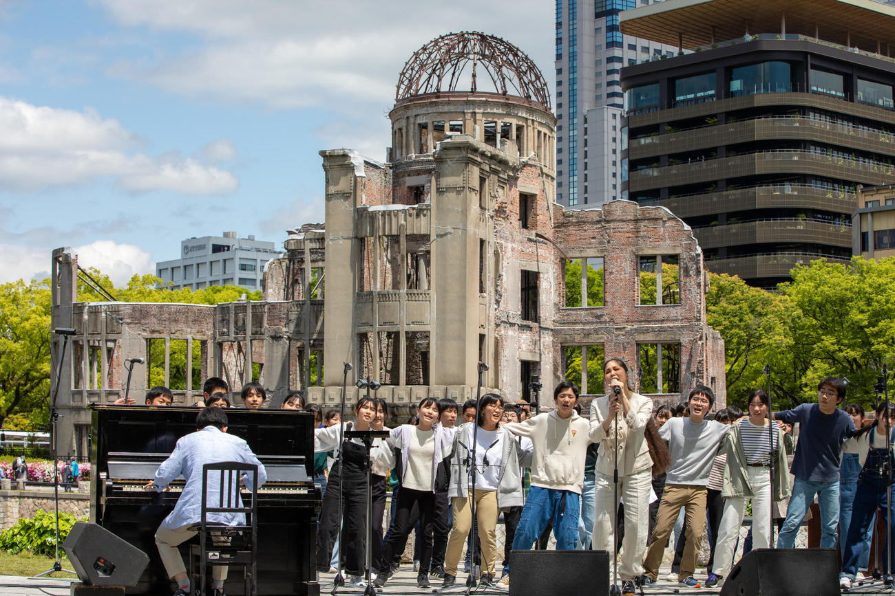 平和教育プロジェクト「Lasting Peace for Every Child」を本格開始するAI（C）KENGO MIYAMOTO