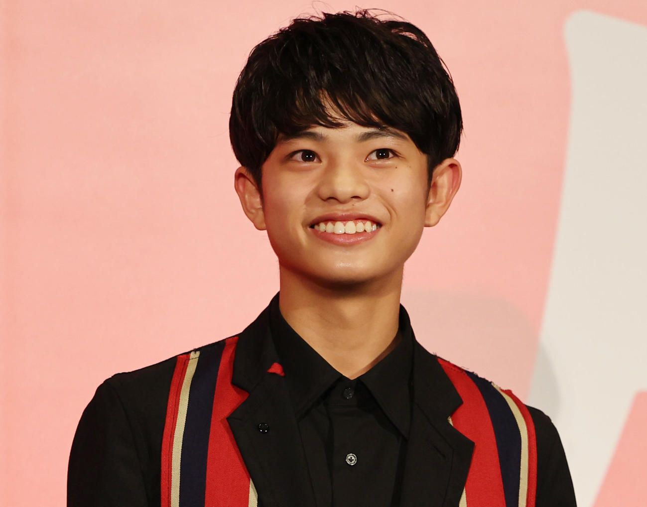 5月8日、映画「怪物」完成披露試写会で舞台あいさつを行った黒川想矢