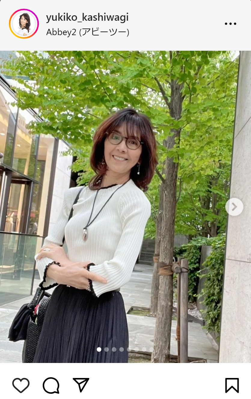 柏木由紀子のインスタグラムから