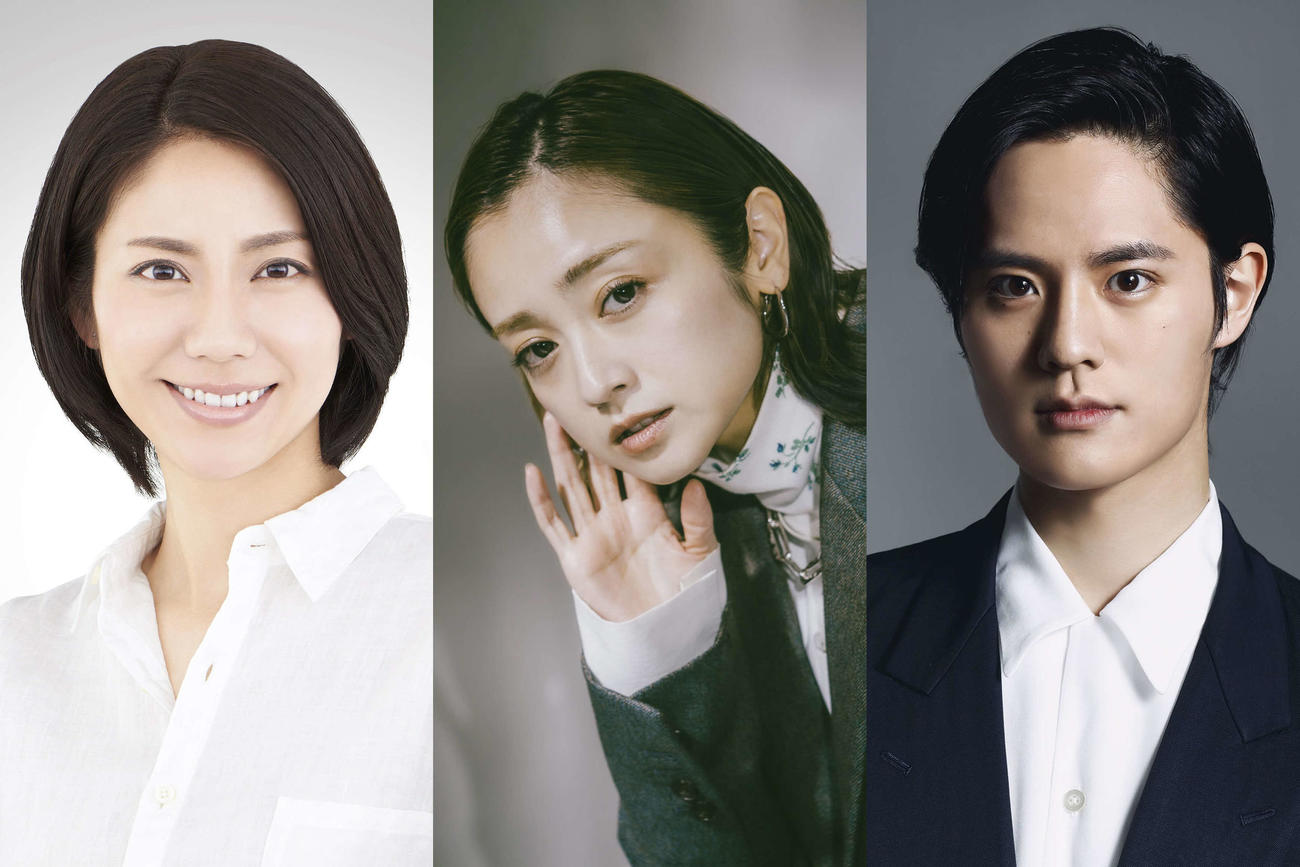 NHKドラマ10「大奥」Season2　医療編に出演する、左から松下奈緒、安達祐実、岡本圭人