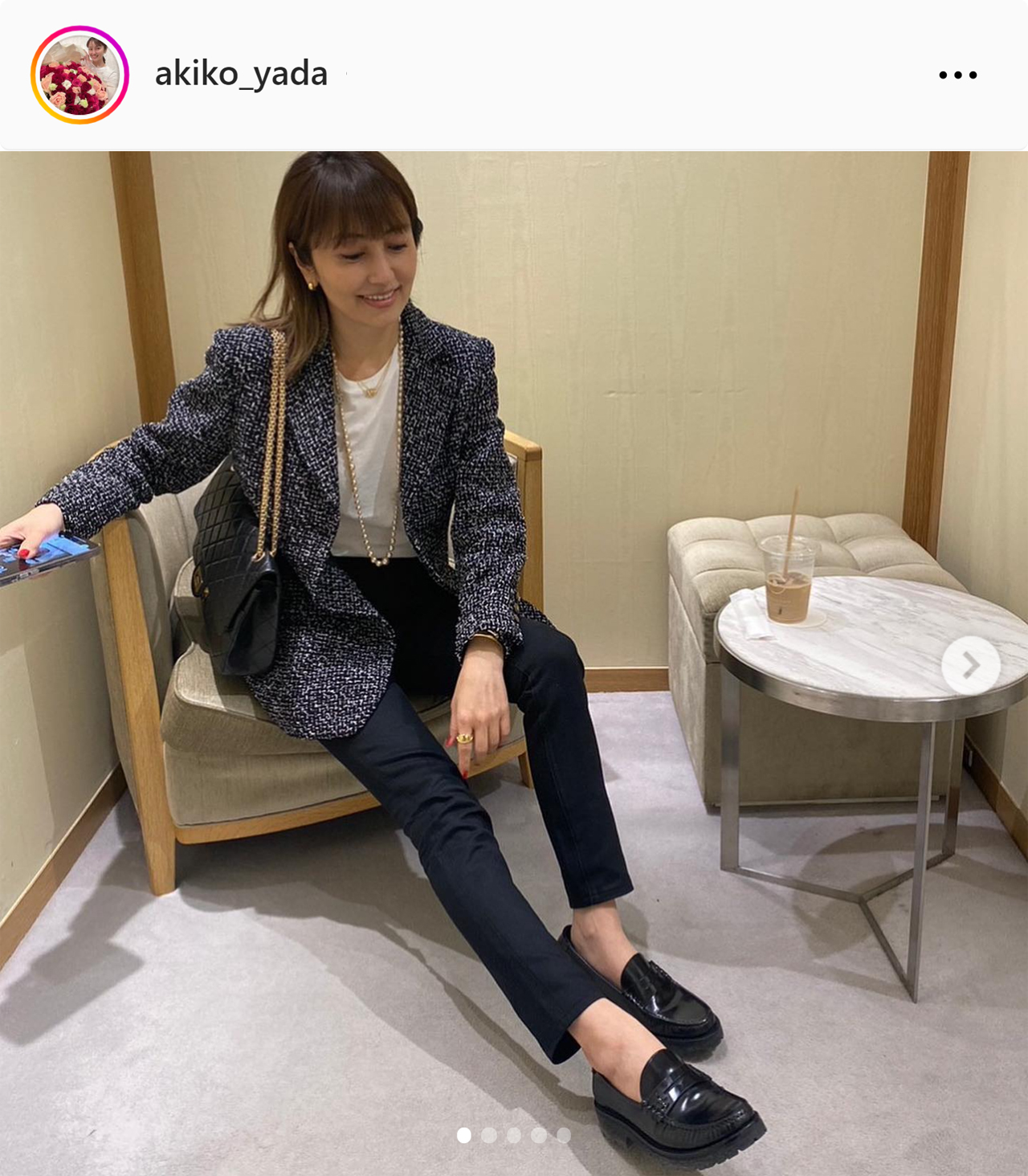 矢田亜希子のインスタグラムから