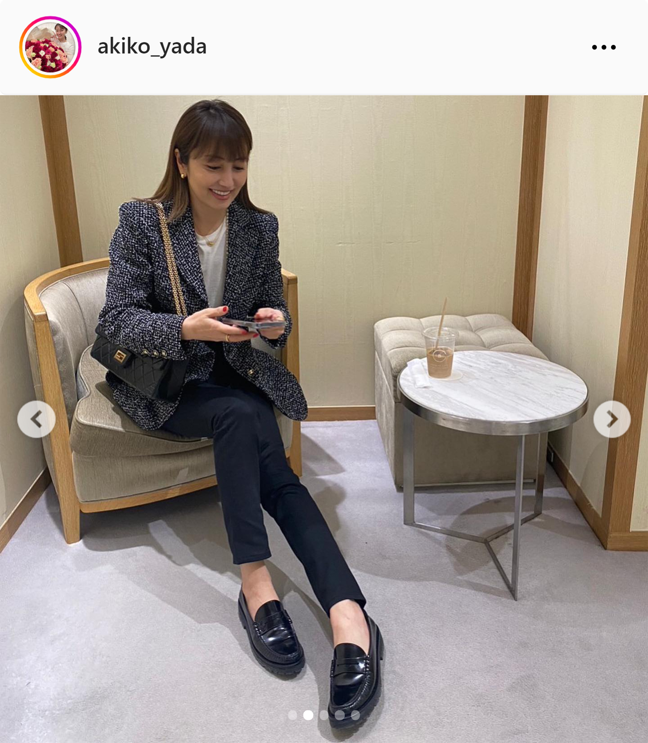 矢田亜希子のインスタグラムから