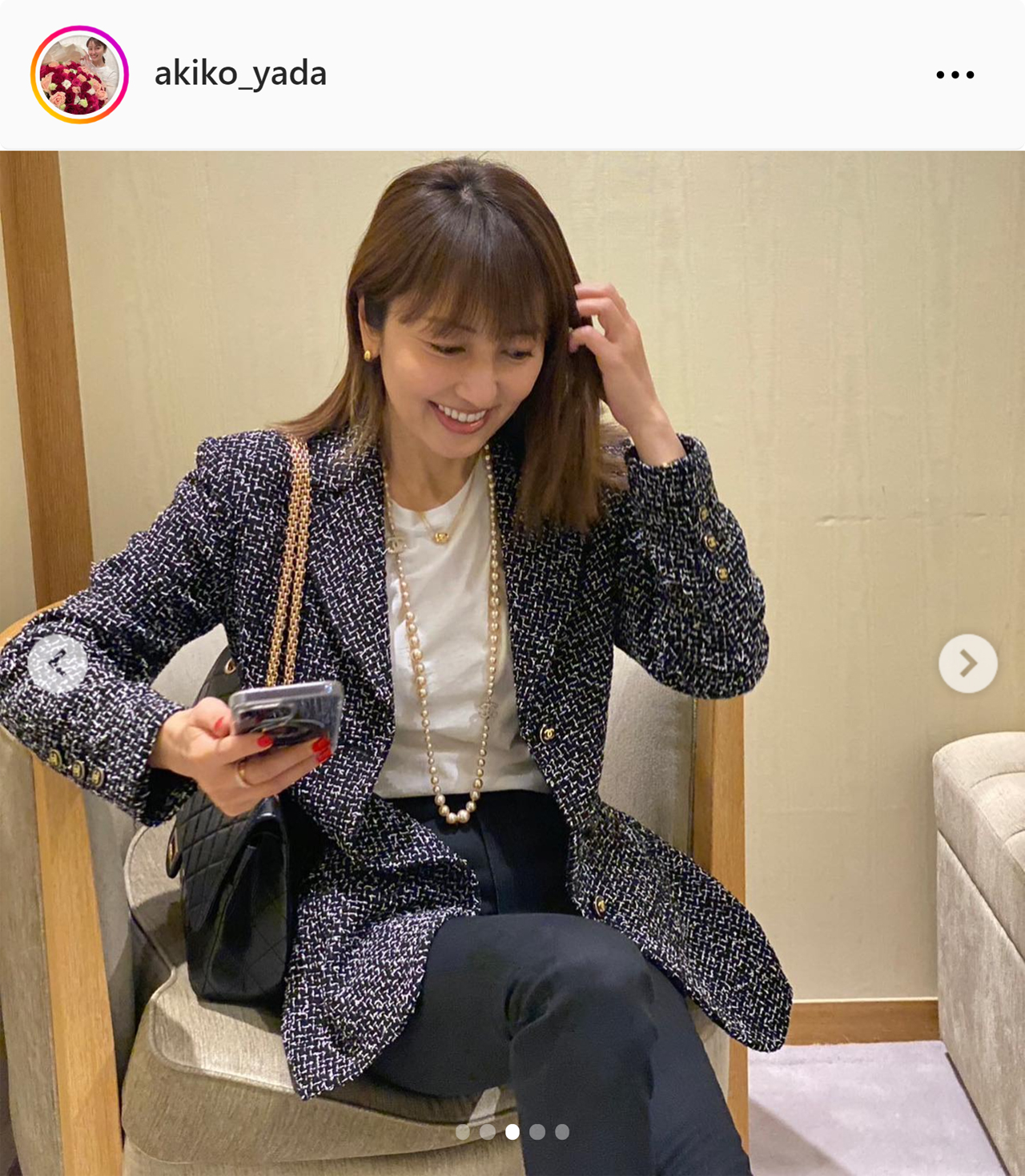 矢田亜希子のインスタグラムから