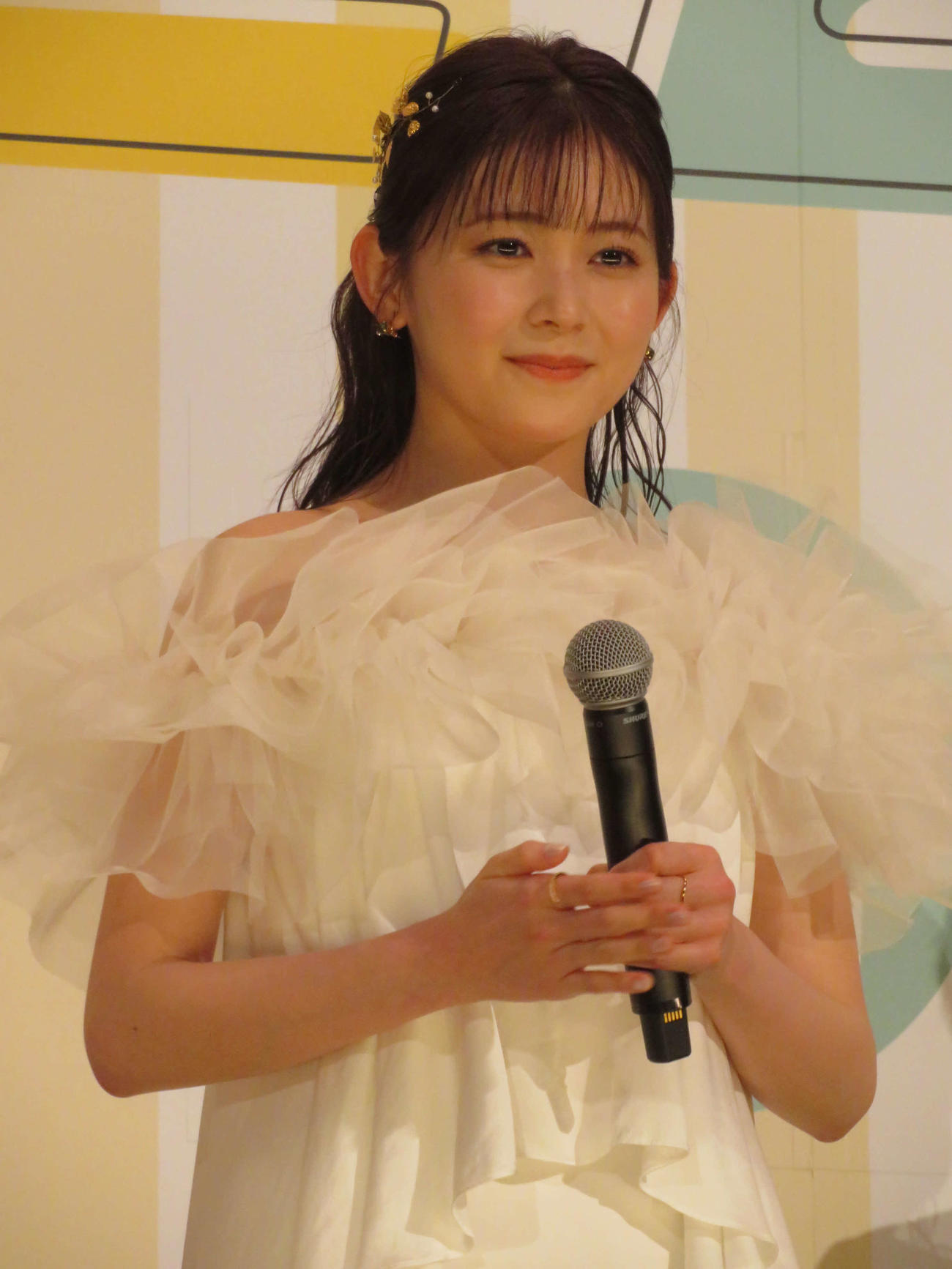 映画「おとななじみ」初日舞台あいさつに登壇した久間田琳加（撮影・村上幸将）