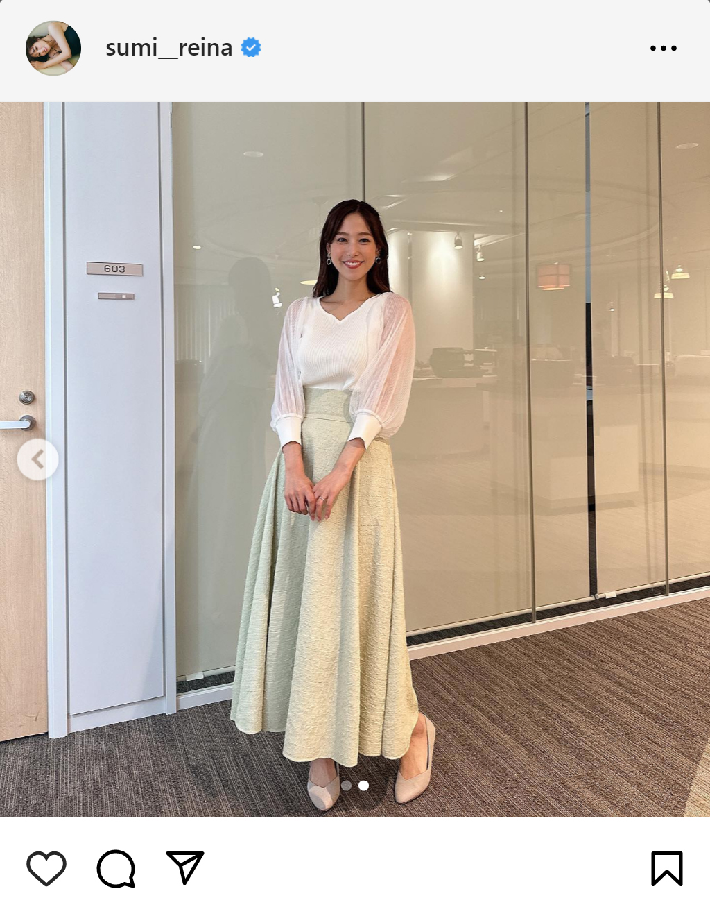 鷲見玲奈アナのインスタグラムから