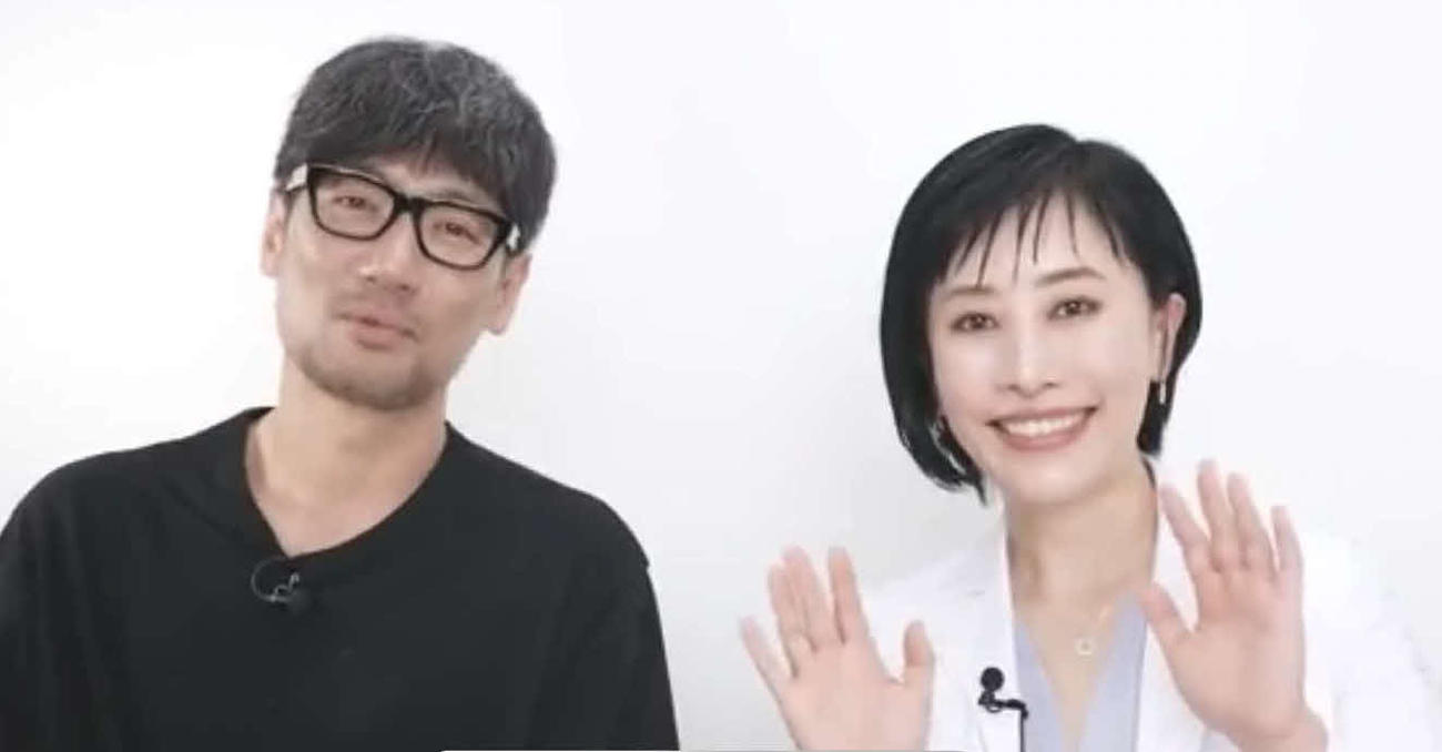 YouTubeチャンネルでコラボレーションした、フジテレビ系「ホンマでっか！？TV」で評論家として共演するメークアップアーティスト河北裕介氏（左）と美容整形外科医の上原恵理氏