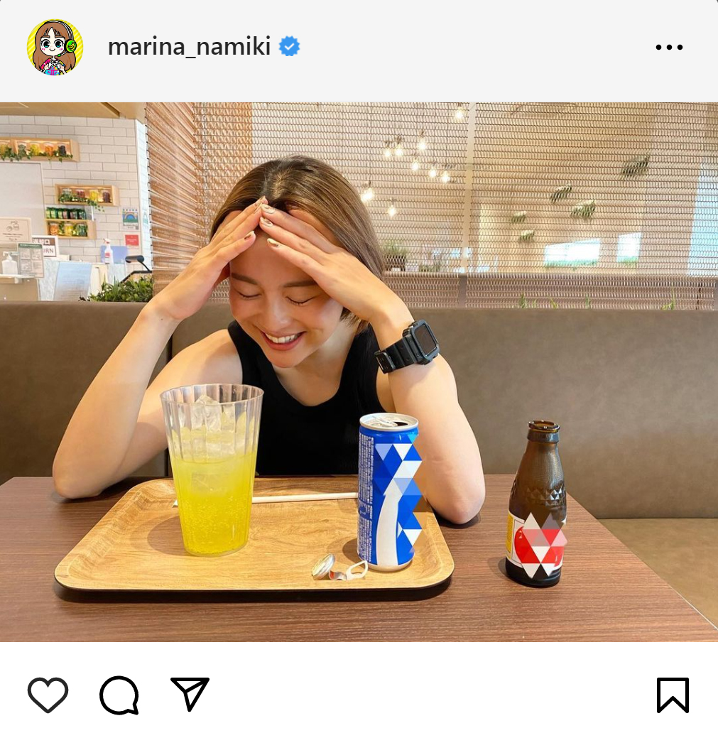 並木万里菜アナのインスタグラムから