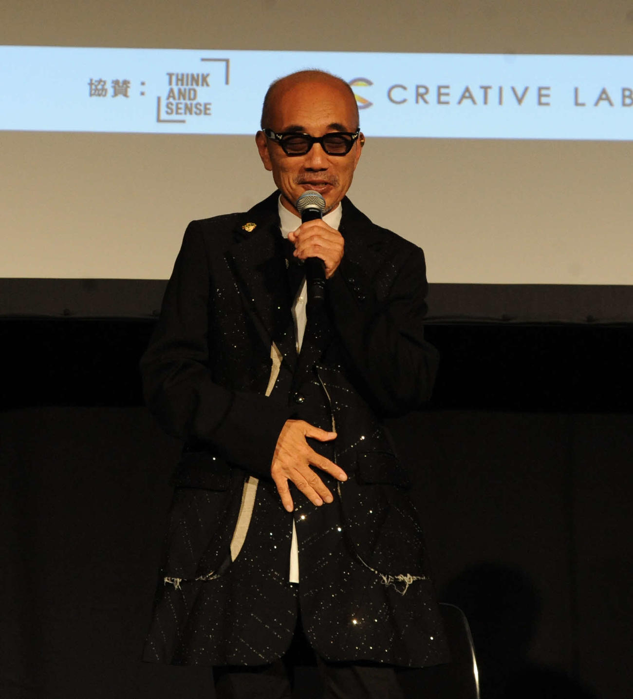 短編映画製作プロジェクト「ミラーライアーフィルムズ」の第1回映画祭「ミラーライアーフィルムズ・フェスティバル」のプロデューサーズトークセッションに出席した竹中直人（撮影・松尾幸之介）