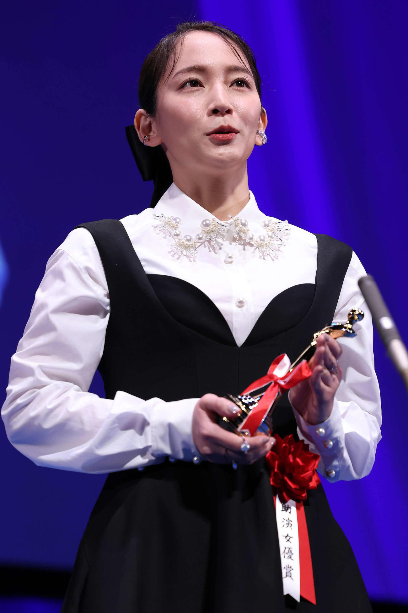 助演女優賞を受賞した吉岡里帆（撮影・丹羽敏通）