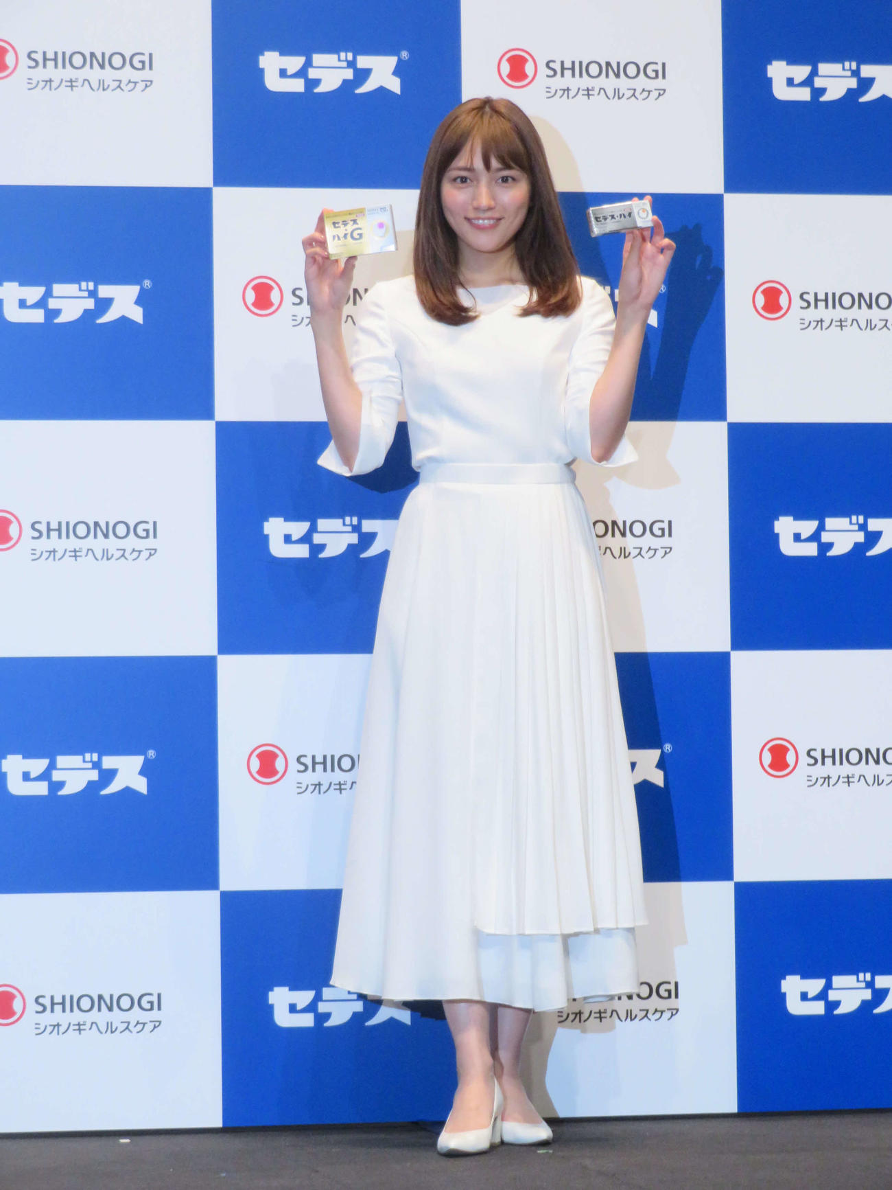シオノギヘルスケア「セデス」新CM発表会に登壇した川口春奈（撮影・村上幸将）
