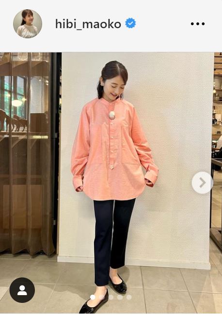 日比麻音子アナのインスタグラムから