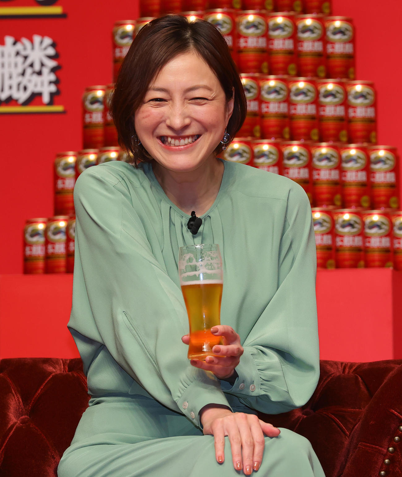 キリンビール「本麒麟」リニューアル発表会＆新CM発表会に参加した広末涼子（撮影・野上伸悟）