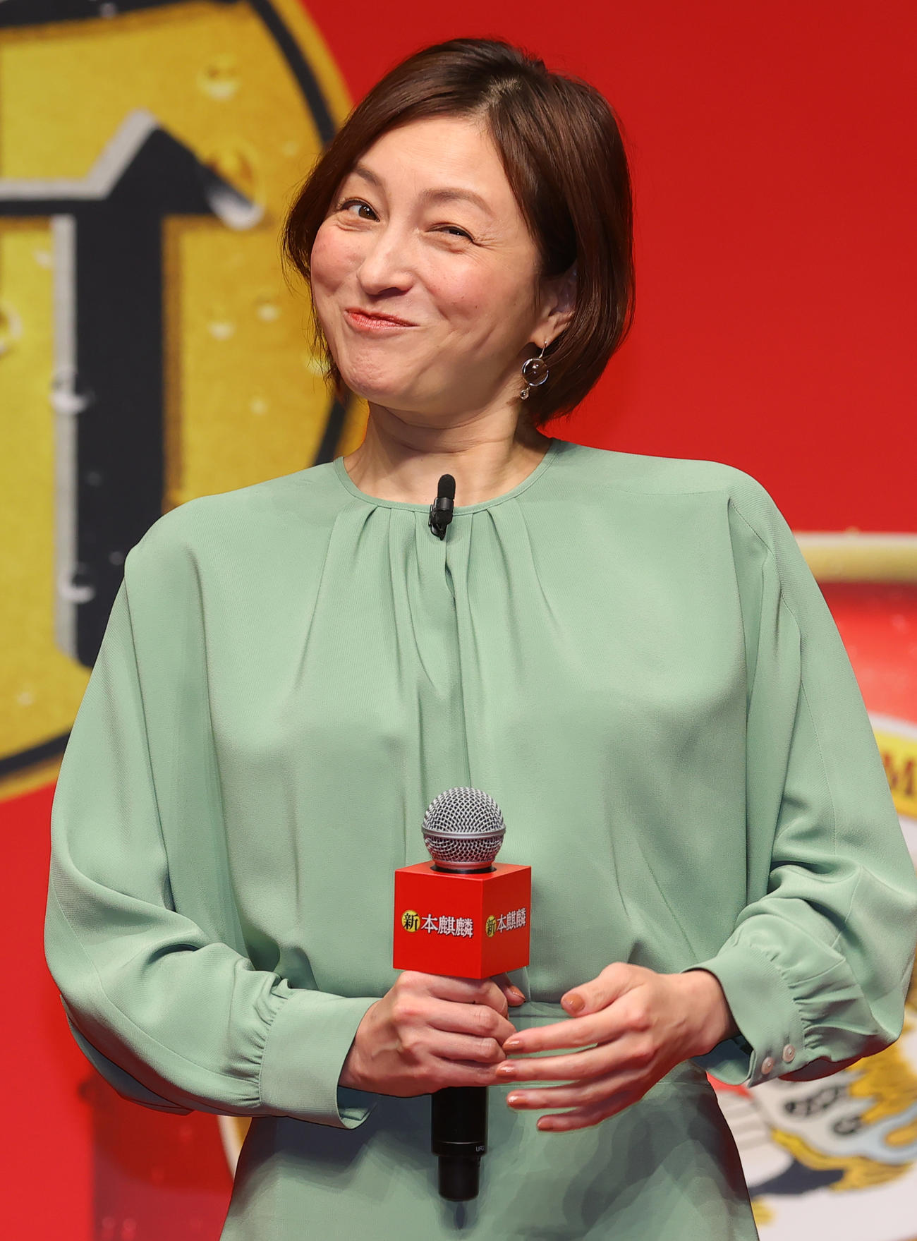 キリンビール「本麒麟」リニューアル発表会＆新CM発表会に参加した広末涼子（撮影・野上伸悟）