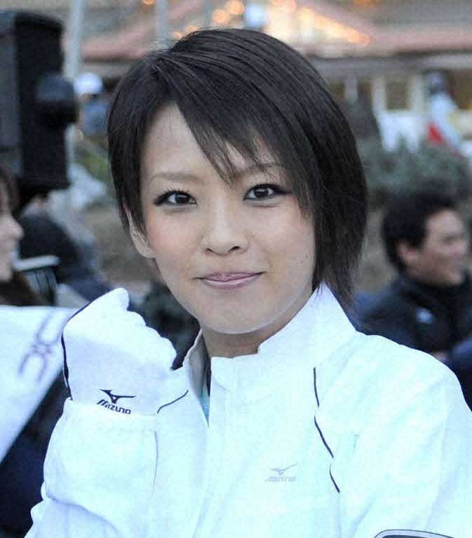 河口湖マラソンに参加した、メロン記念日の大谷雅恵（2008年11月撮影）