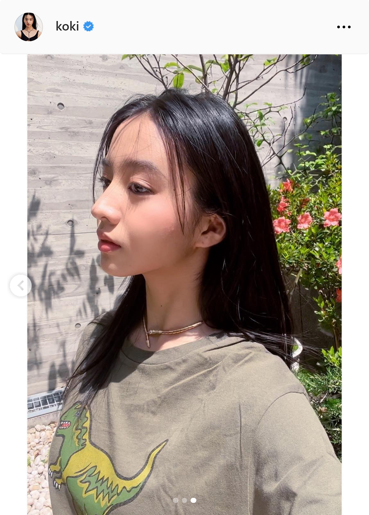 Koki，のインスタグラムから