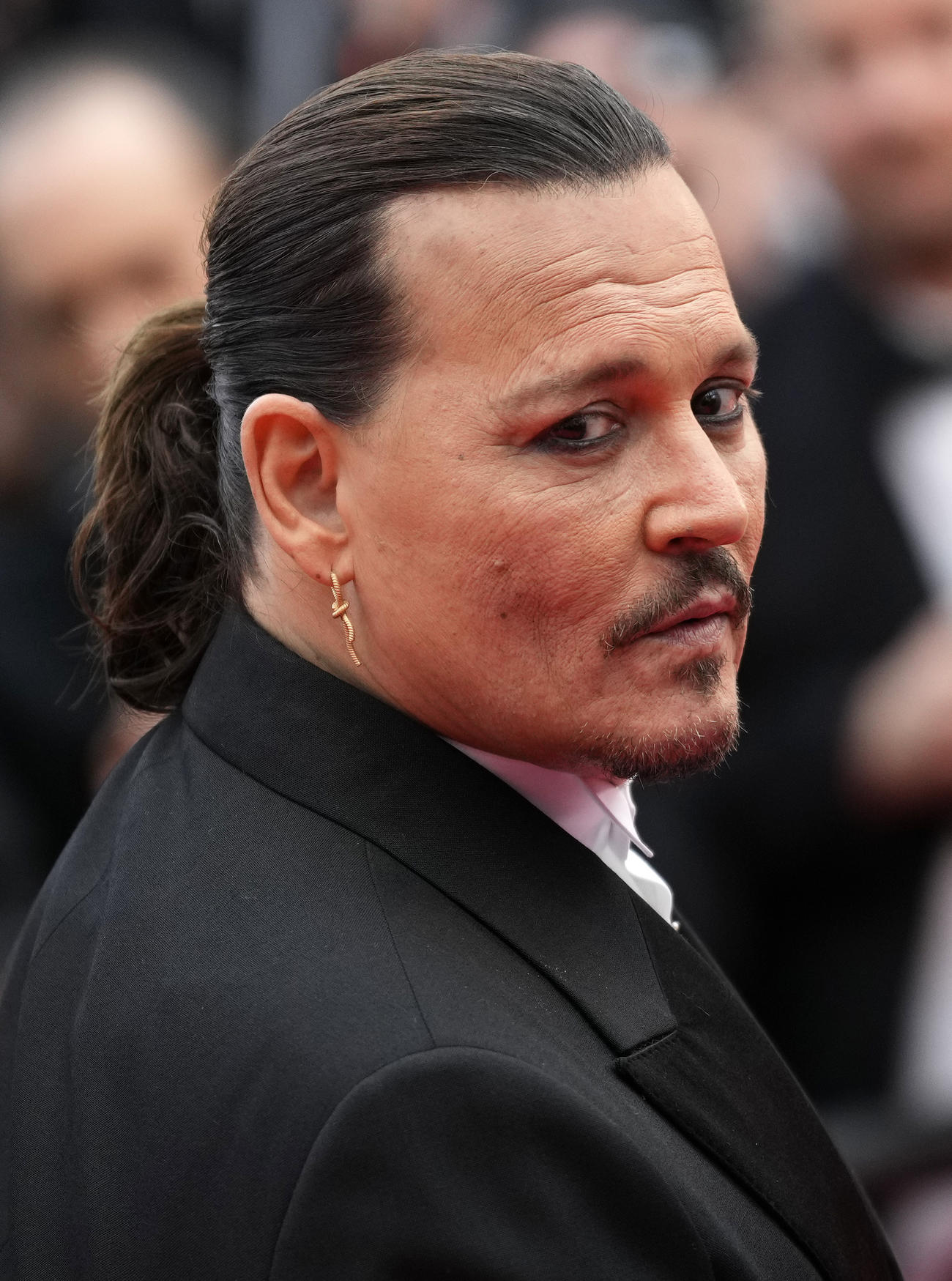 5月16日、カンヌ国際映画祭開会式に登場したジョニー・デップ(AP)
