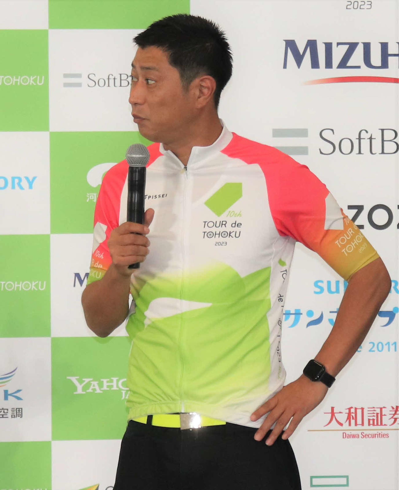 「ツール・ド・　東北2023」記者発表会に出席した尾形貴弘