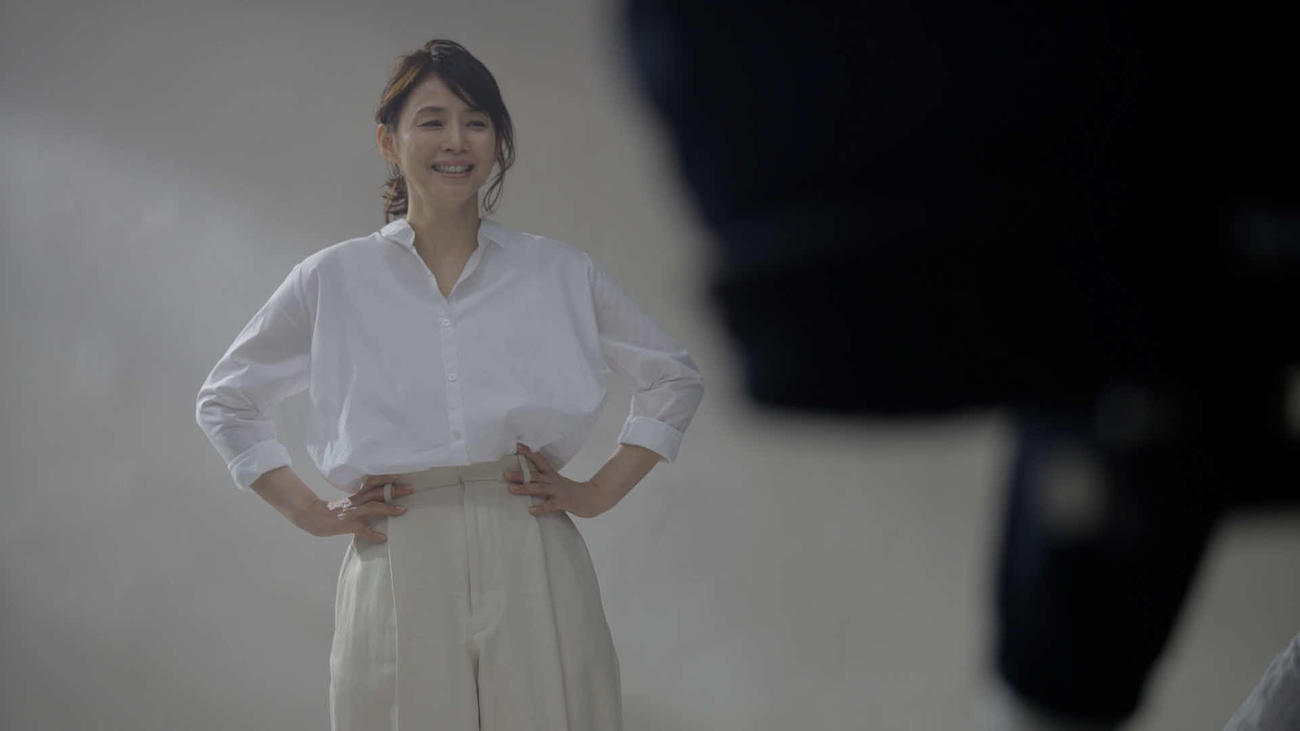 富士通ゼネラルの新テレビCM「ノクリア　母の告白」篇に出演した石田ゆり子