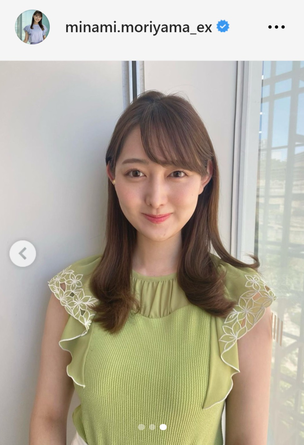 テレビ朝日森山みなみアナウンサーのインスタグラムから