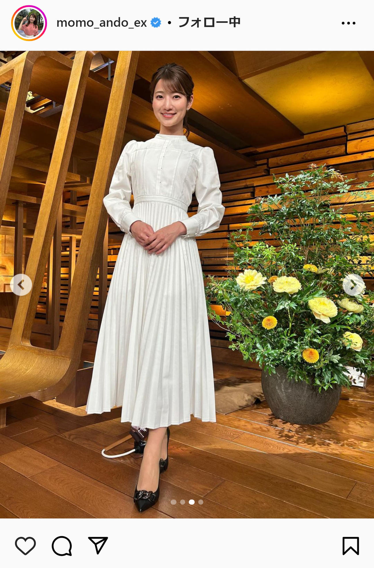 安藤萌々アナのインスタグラムから