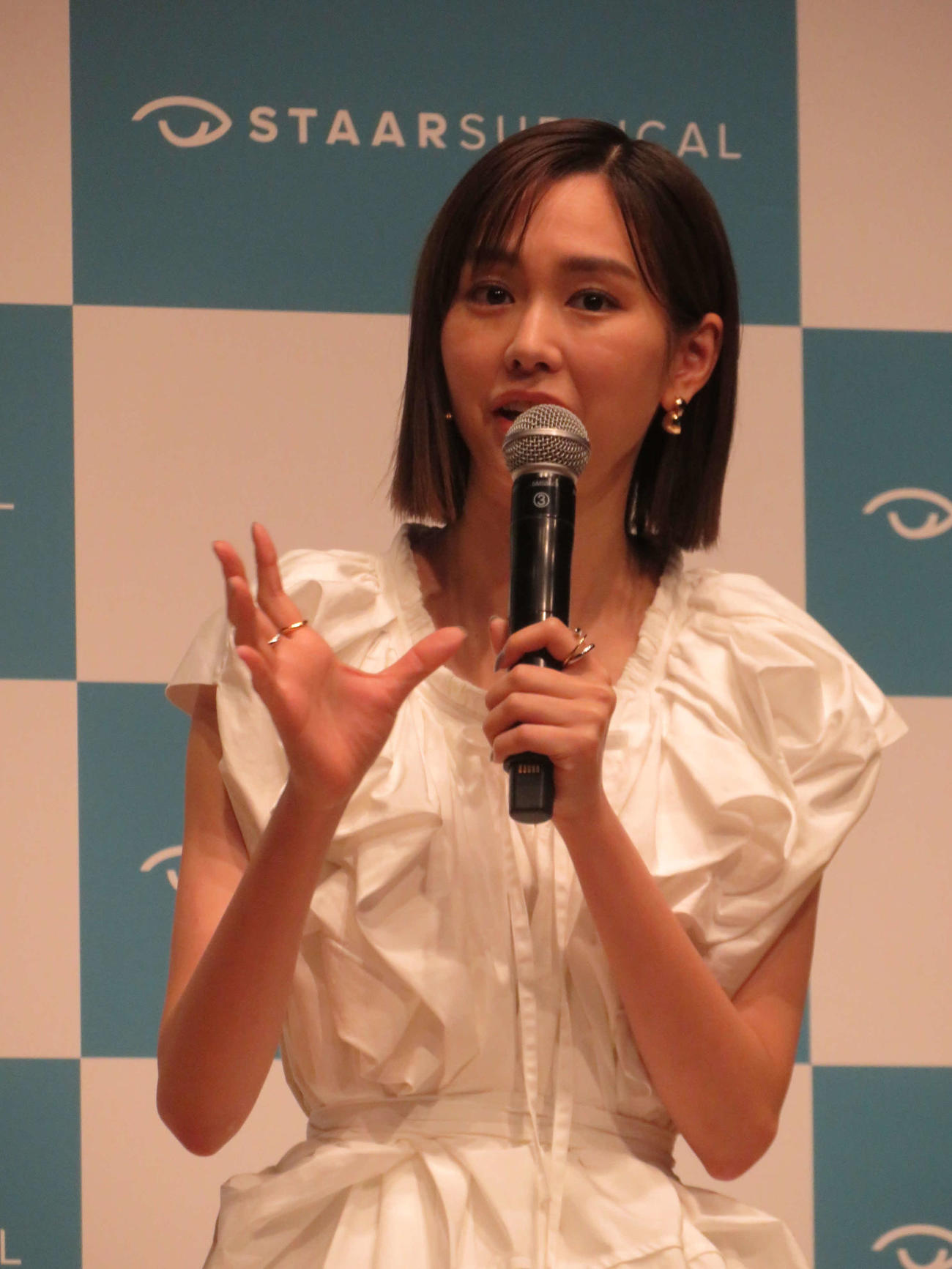 スター・サージカル新ウェブCM発表会に出席した桐谷美玲（撮影・村上幸将）
