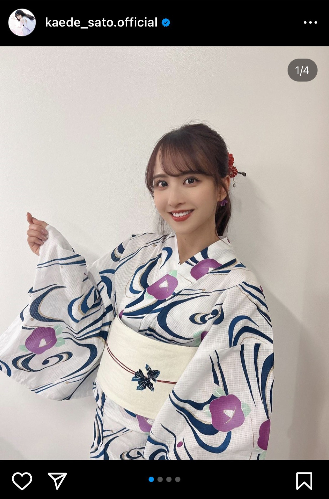乃木坂46佐藤楓のインスタグラムから