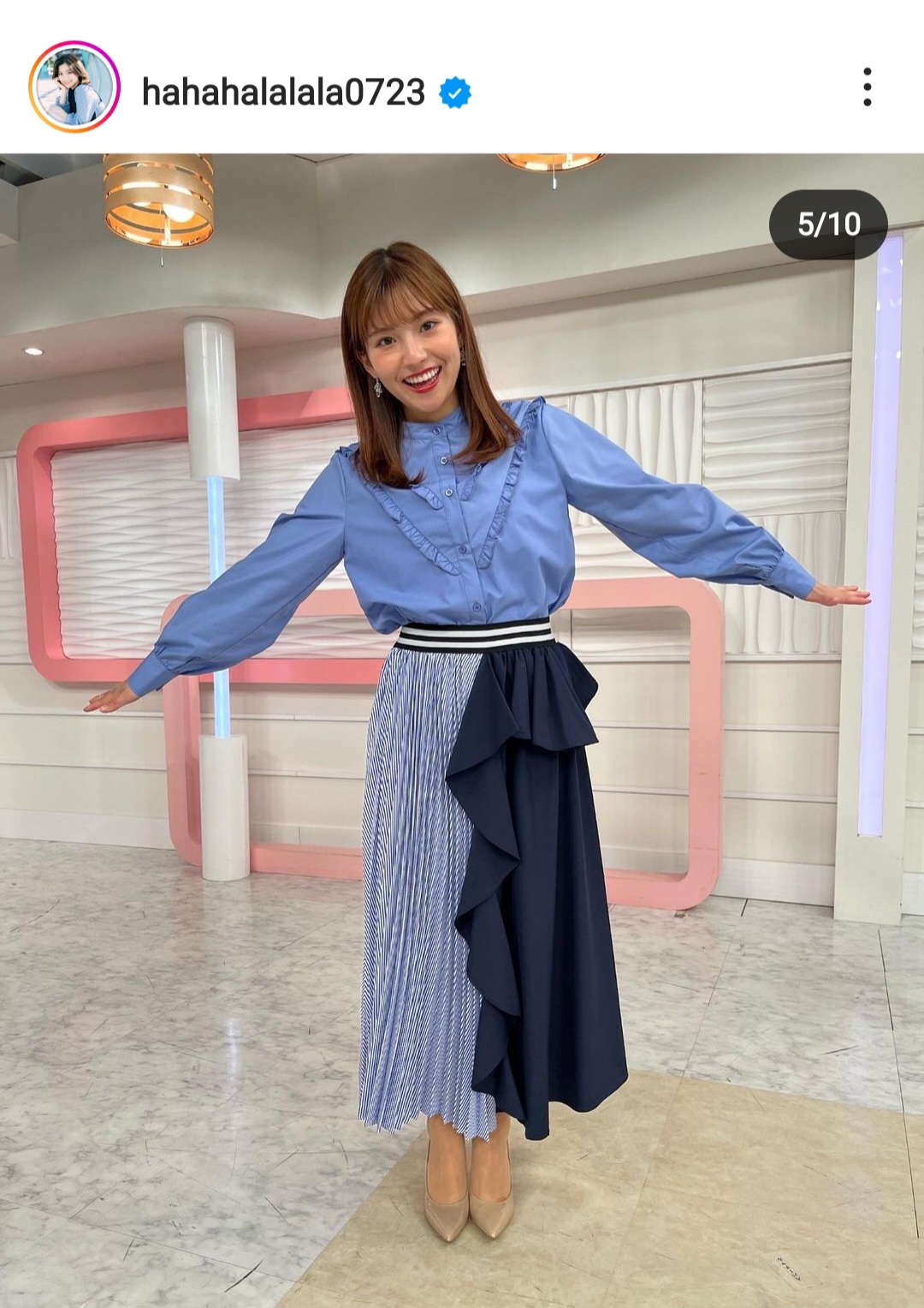 後藤楽々アナのインスタグラムから