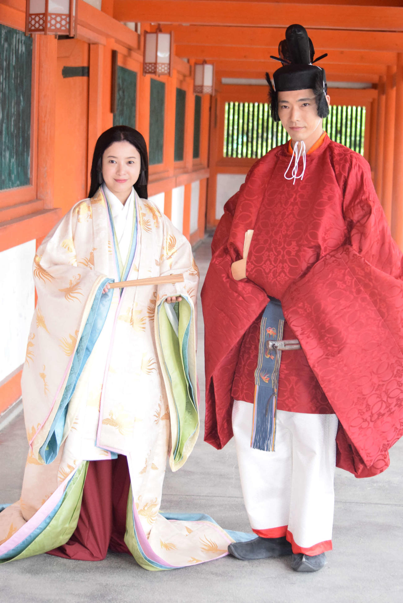 クランクインした吉高由里子と柄本佑（右）（撮影・阪口孝志）