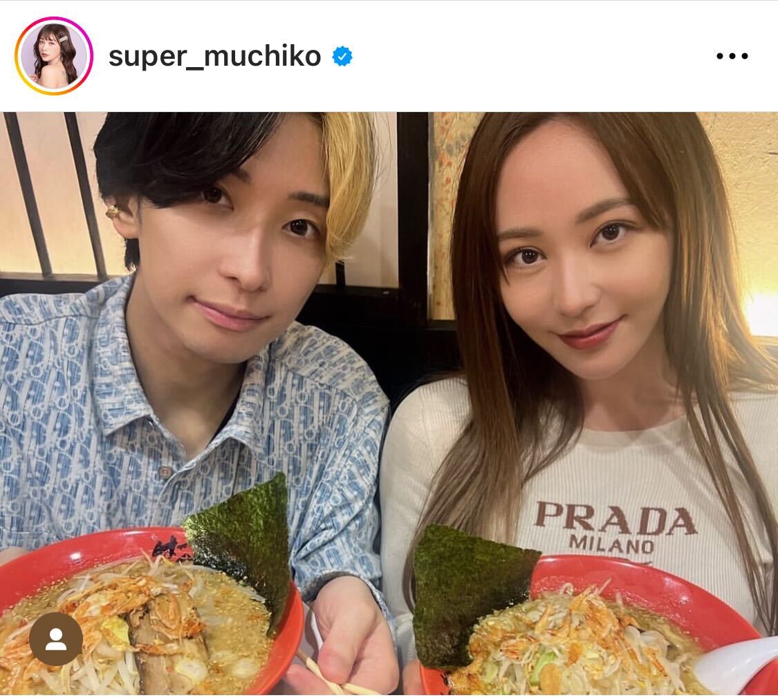 てんちむはヒカルとラーメン屋でツーショット（てんちむのインスタグラムから）