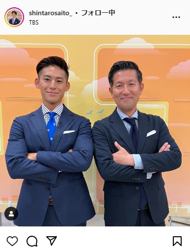 TBS斎藤慎太郎アナウンサーのインスタグラムから
