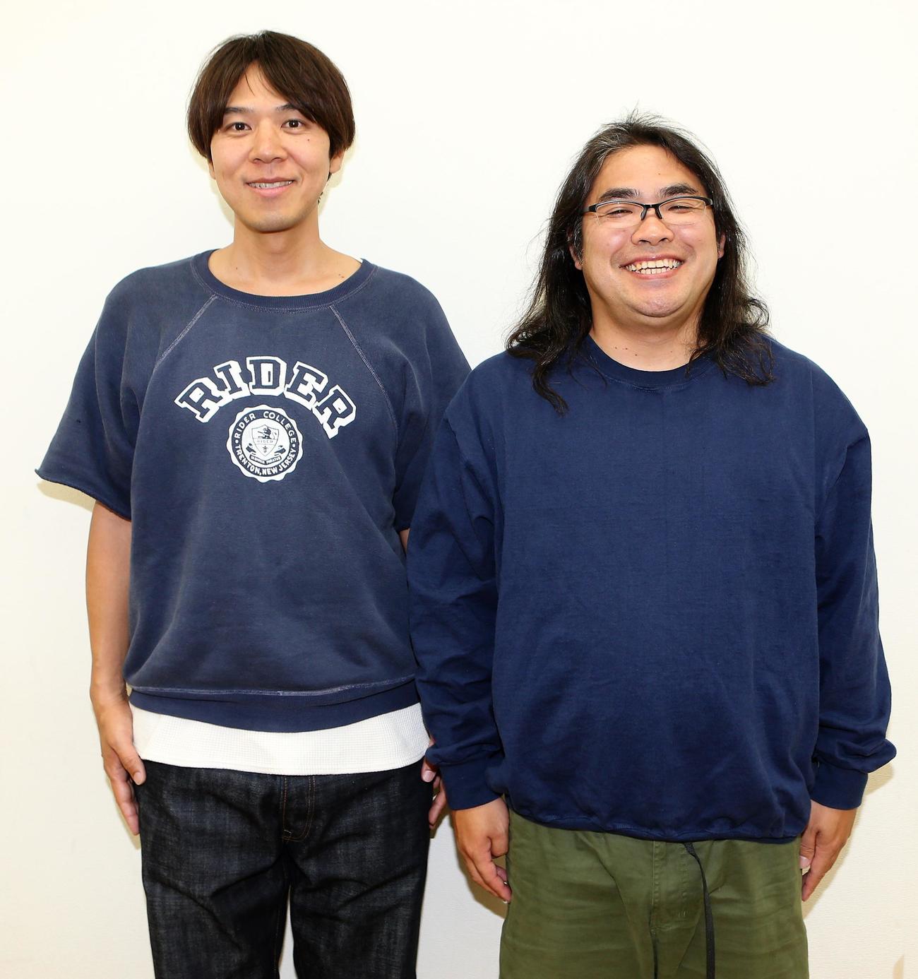 単独ライブ「ジロジロッチング」を開催するロッチのコカドケンタロウ（左）と中岡創一（撮影・高橋洋平）